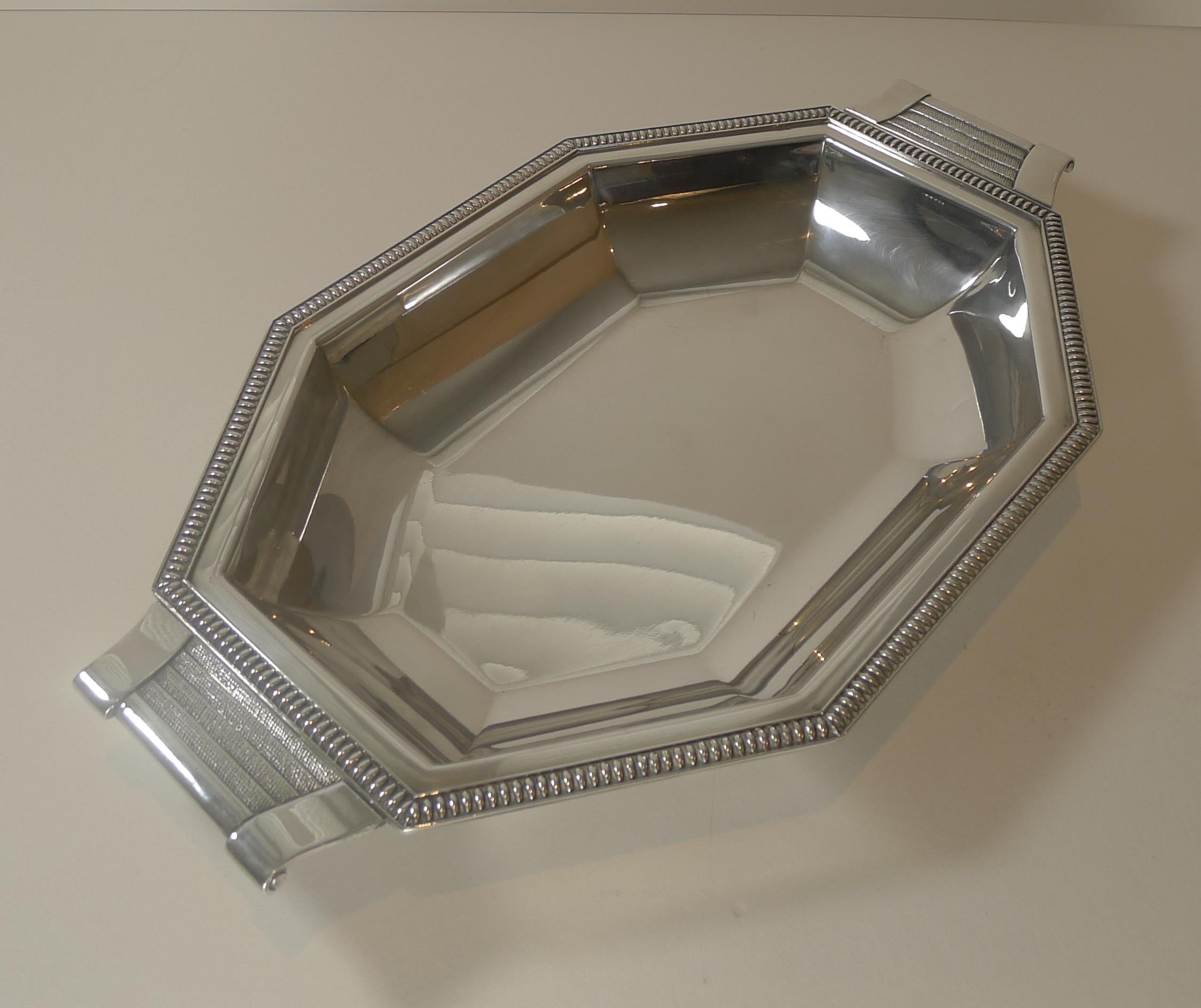 Fine French Art Deco Silver Plated Bread Basket, c.1930 1