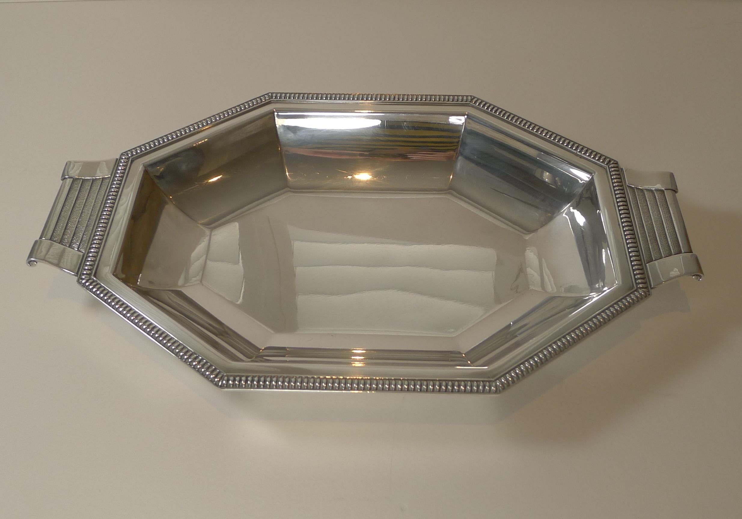 Fine French Art Deco Silver Plated Bread Basket, c.1930 2