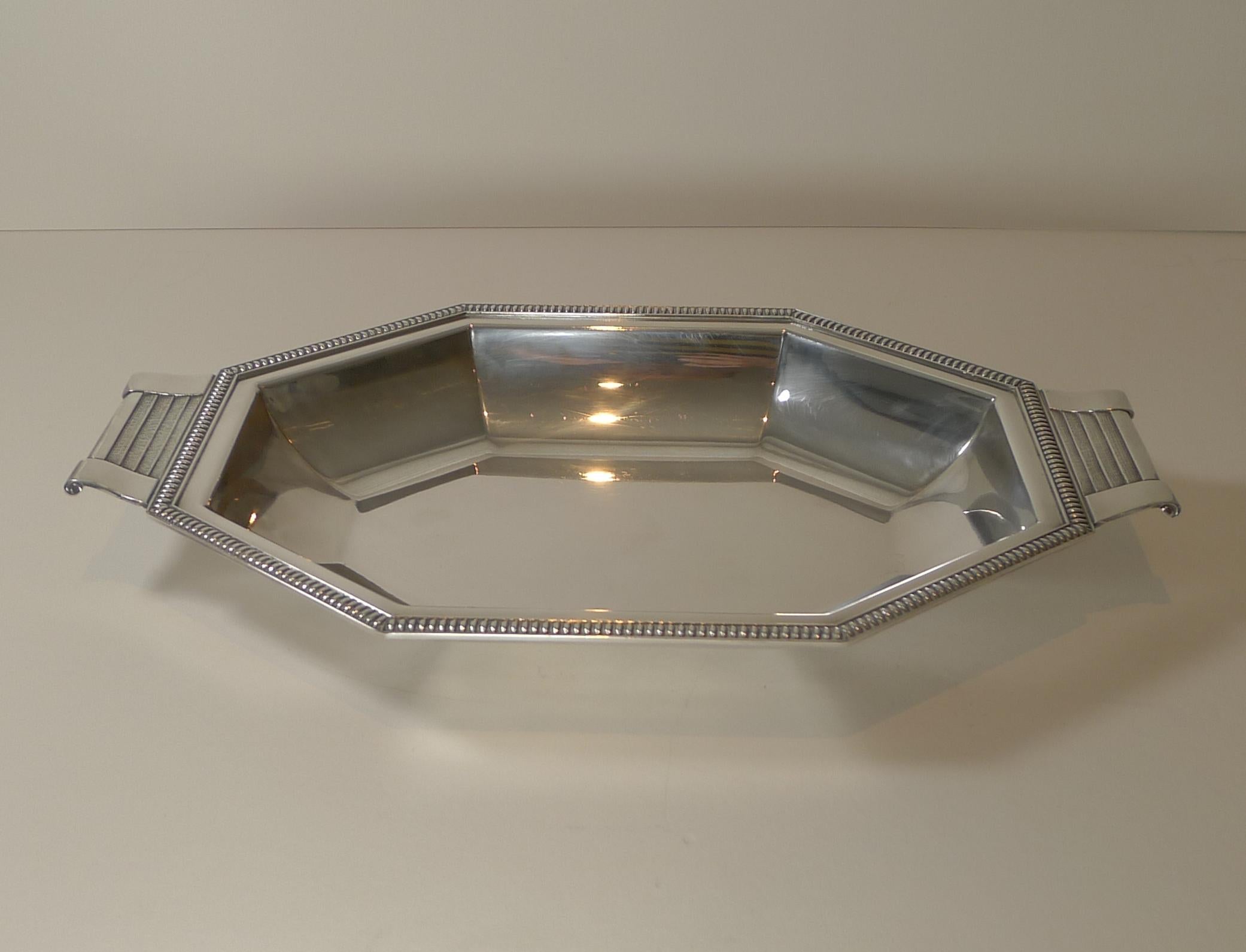 Fine French Art Deco Silver Plated Bread Basket, c.1930 3