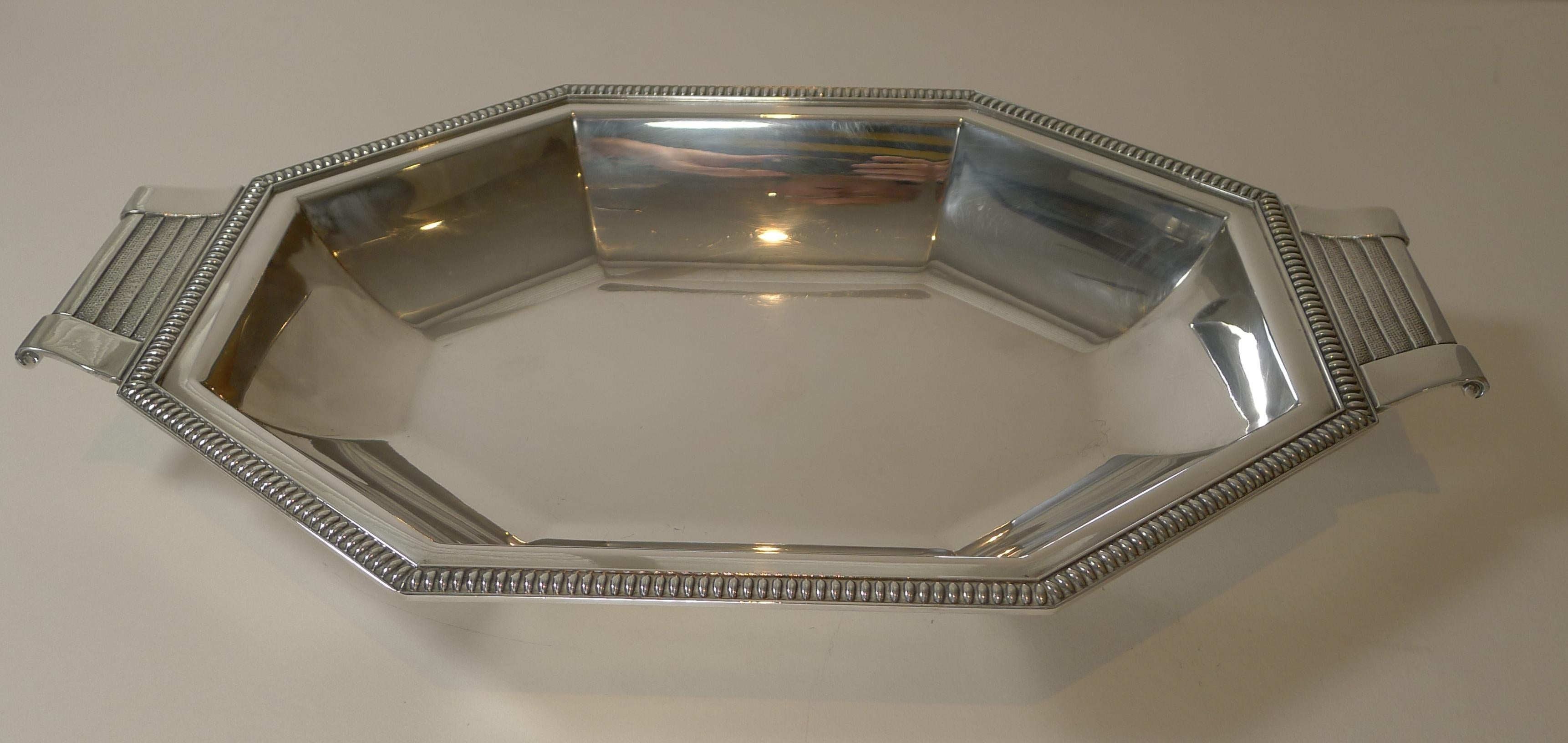 Fine French Art Deco Silver Plated Bread Basket, c.1930 4