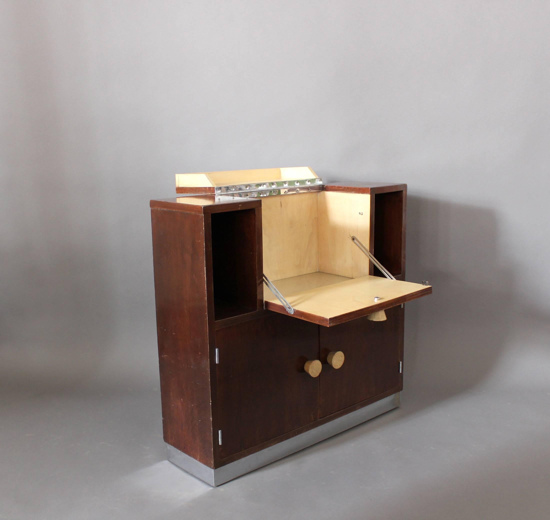 Mid-20th Century Fine French Art Deco Small Bar For Sale