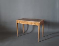 Fine French Art Deco Sycamore Desk by R. Damon & Bertaux