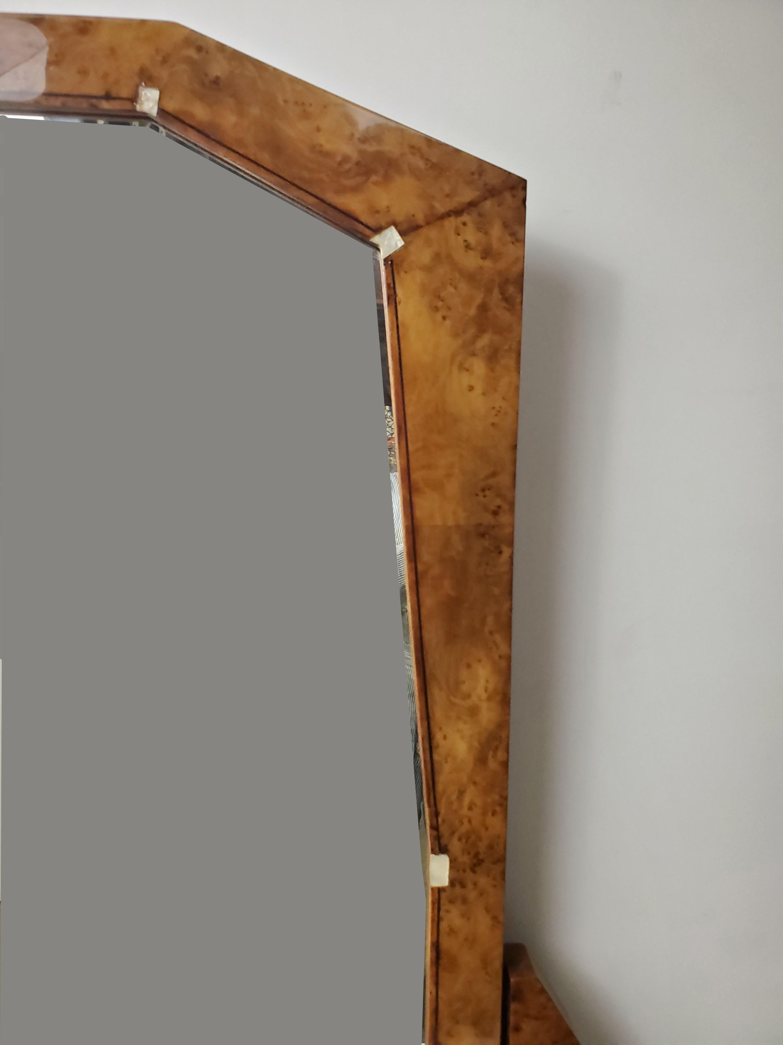 Coiffeuse Art Déco française en bois de thuya avec miroir de coiffeuse, Maurice Dufrne en vente 1