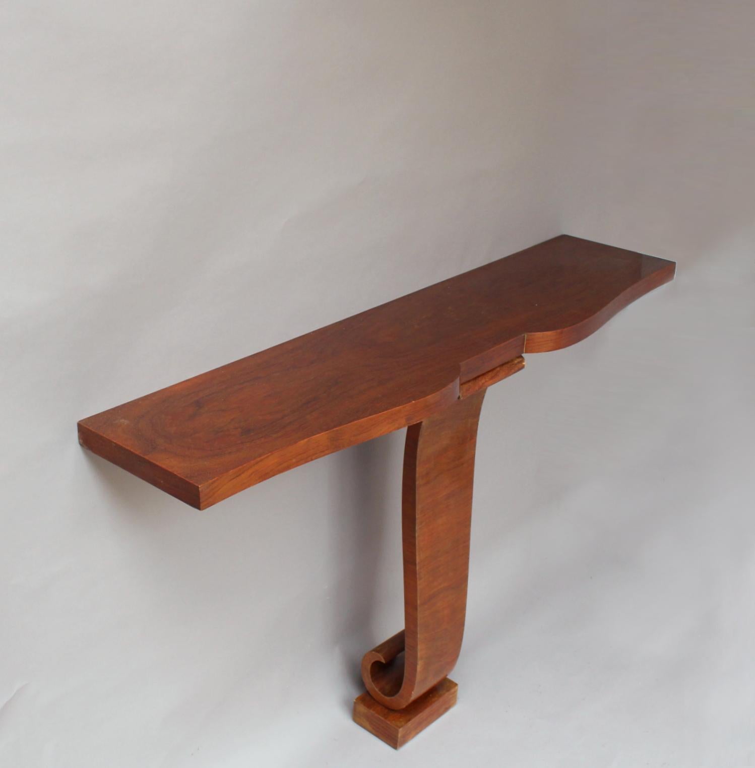 Fine French Art Deco Tulip Wood Console 5