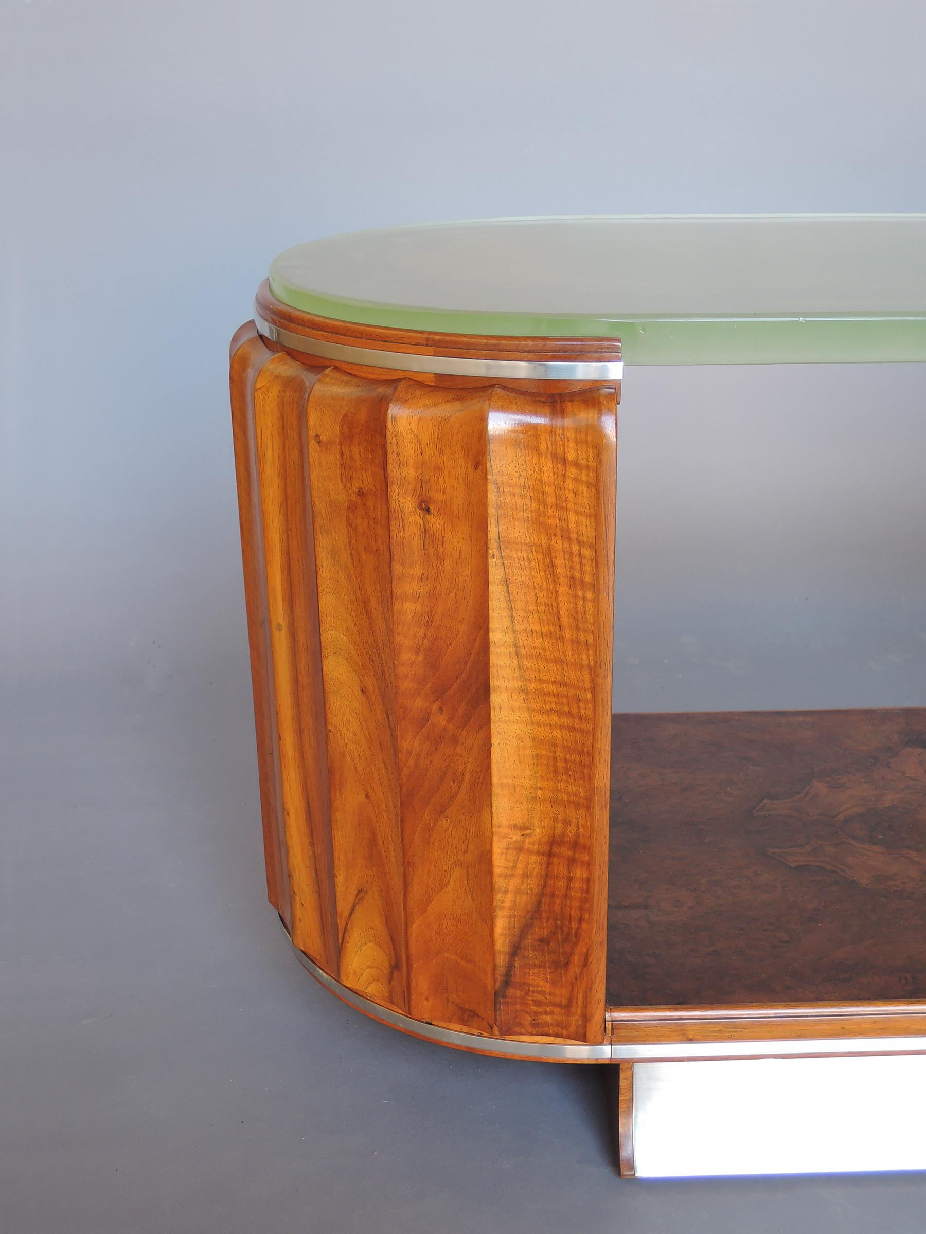 Table basse à deux niveaux Art déco français par Haentges en vente 7