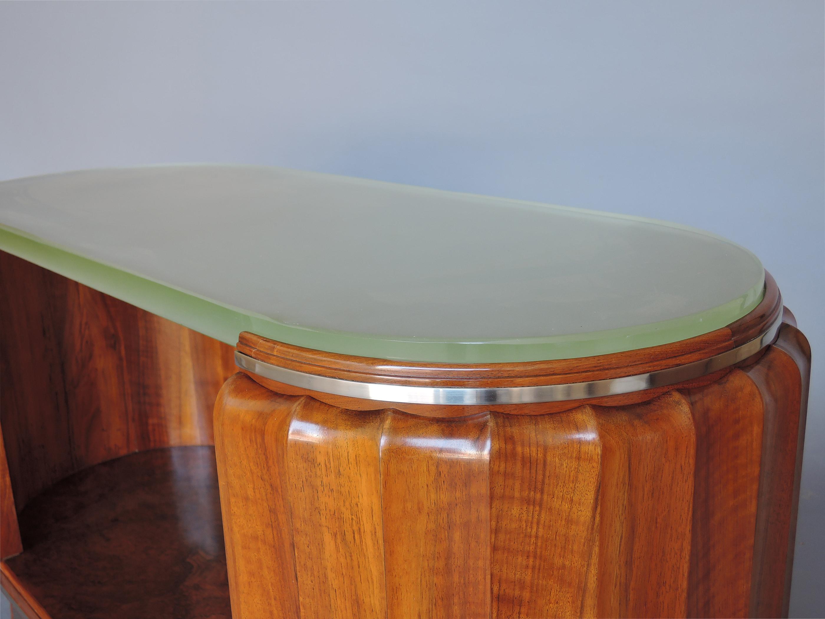 Fine French Art Deco Two-Tier Coffee Table by Haentges For Sale 2
