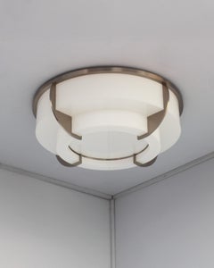 Fine French Art Deco Two-Tiered Flush Mount by Jean Perzel