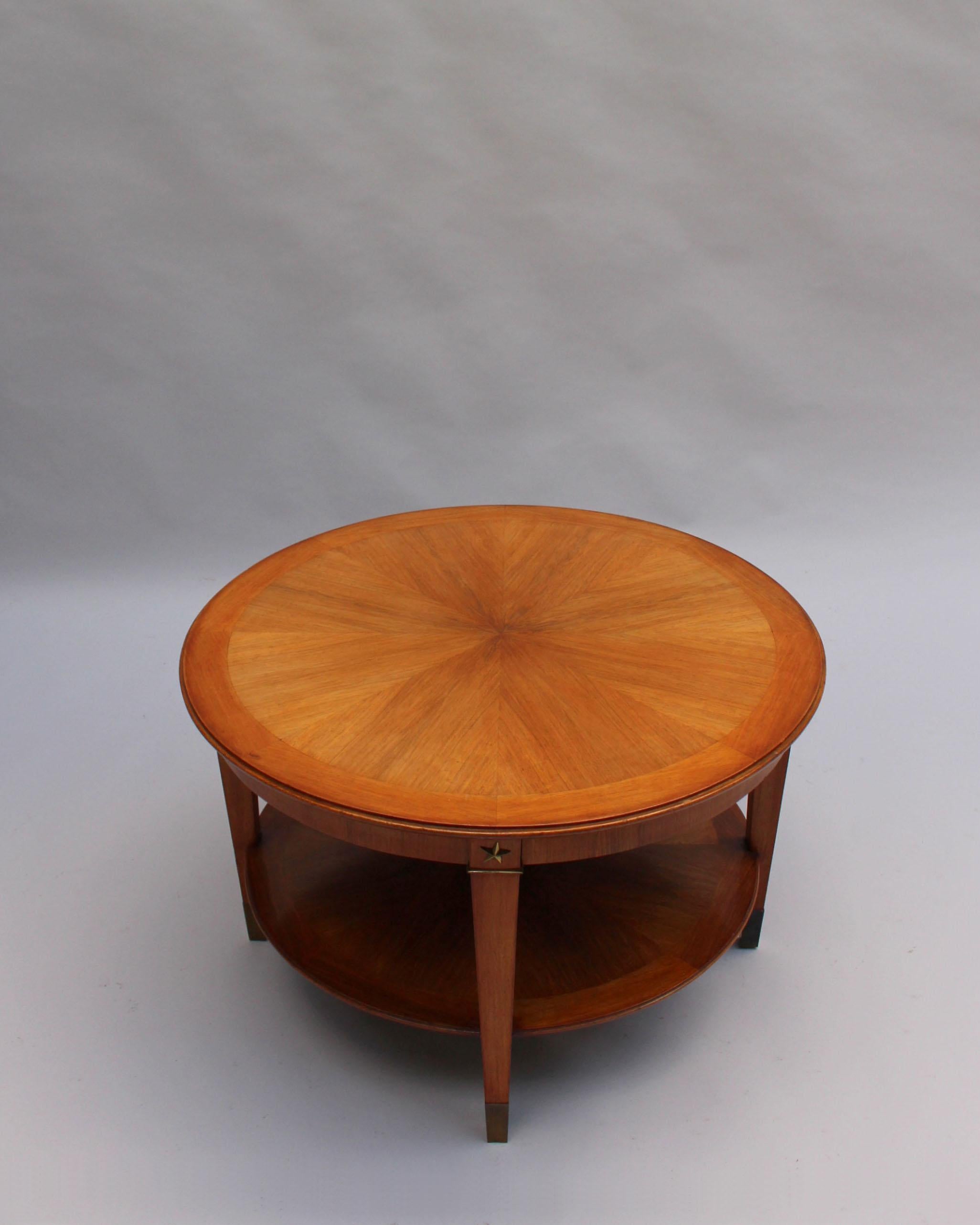 Bronze Guéridon à deux étages Art Déco français de Dominique en vente