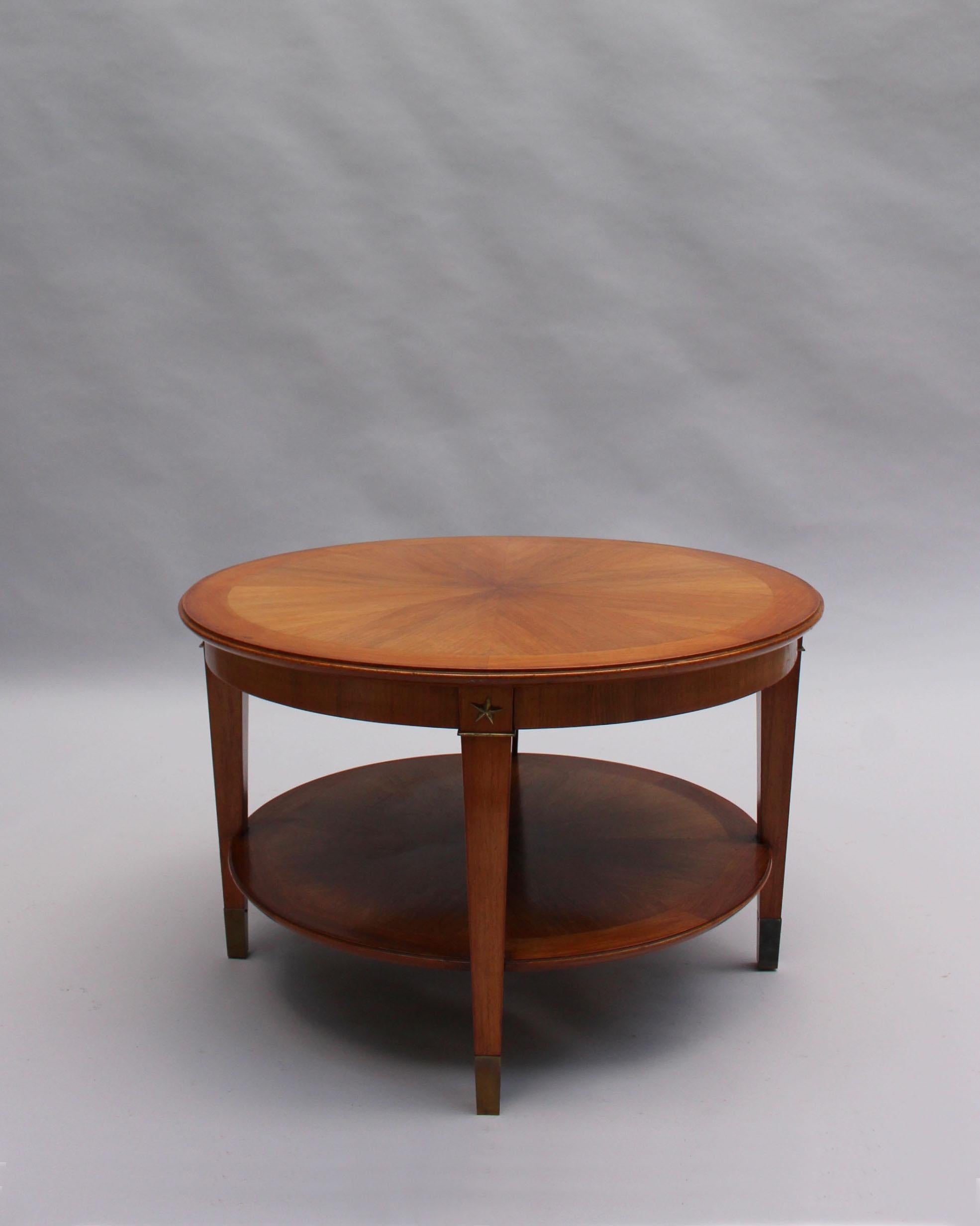 Français Guéridon à deux étages Art Déco français de Dominique en vente