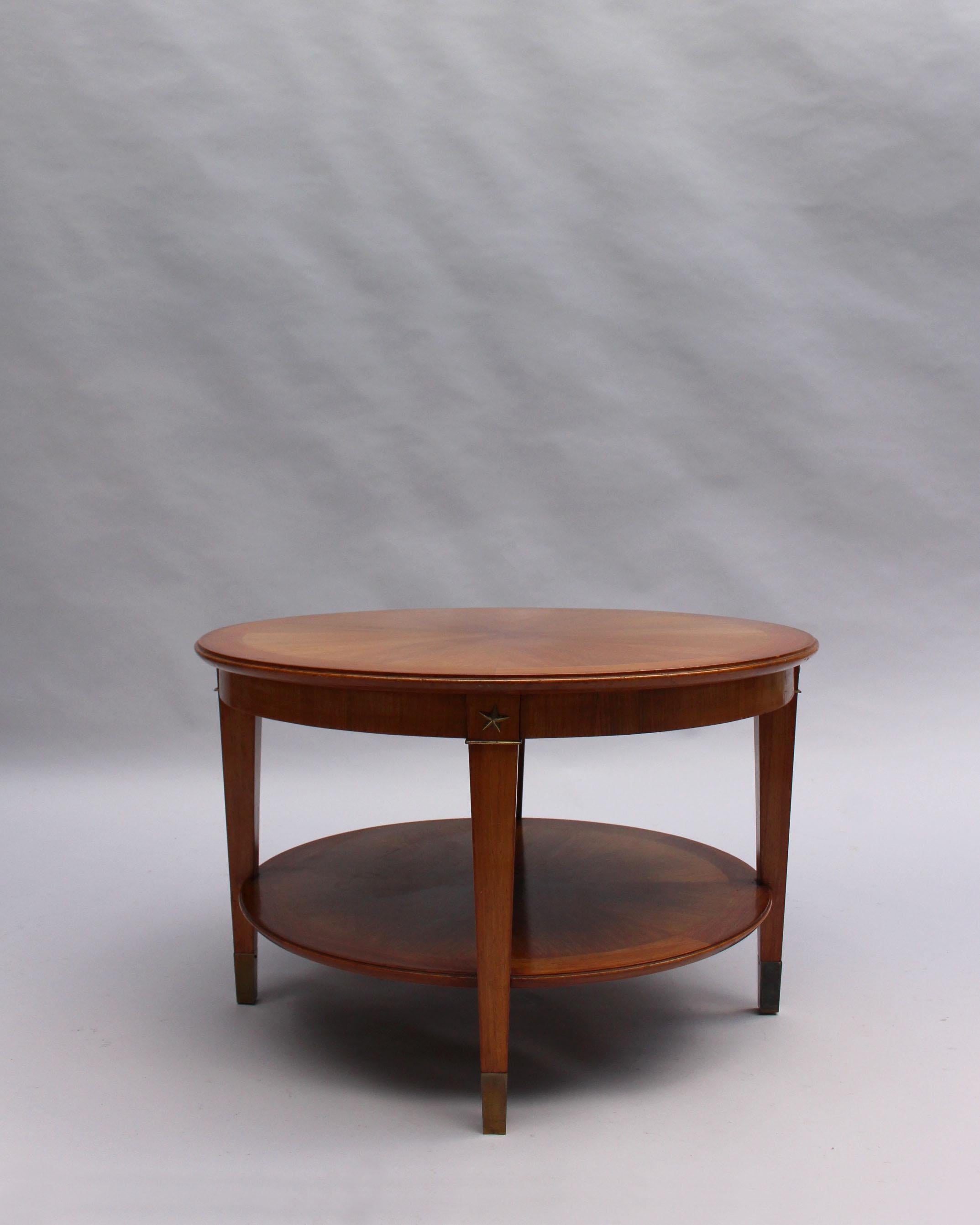 Art déco Guéridon à deux étages Art Déco français de Dominique en vente