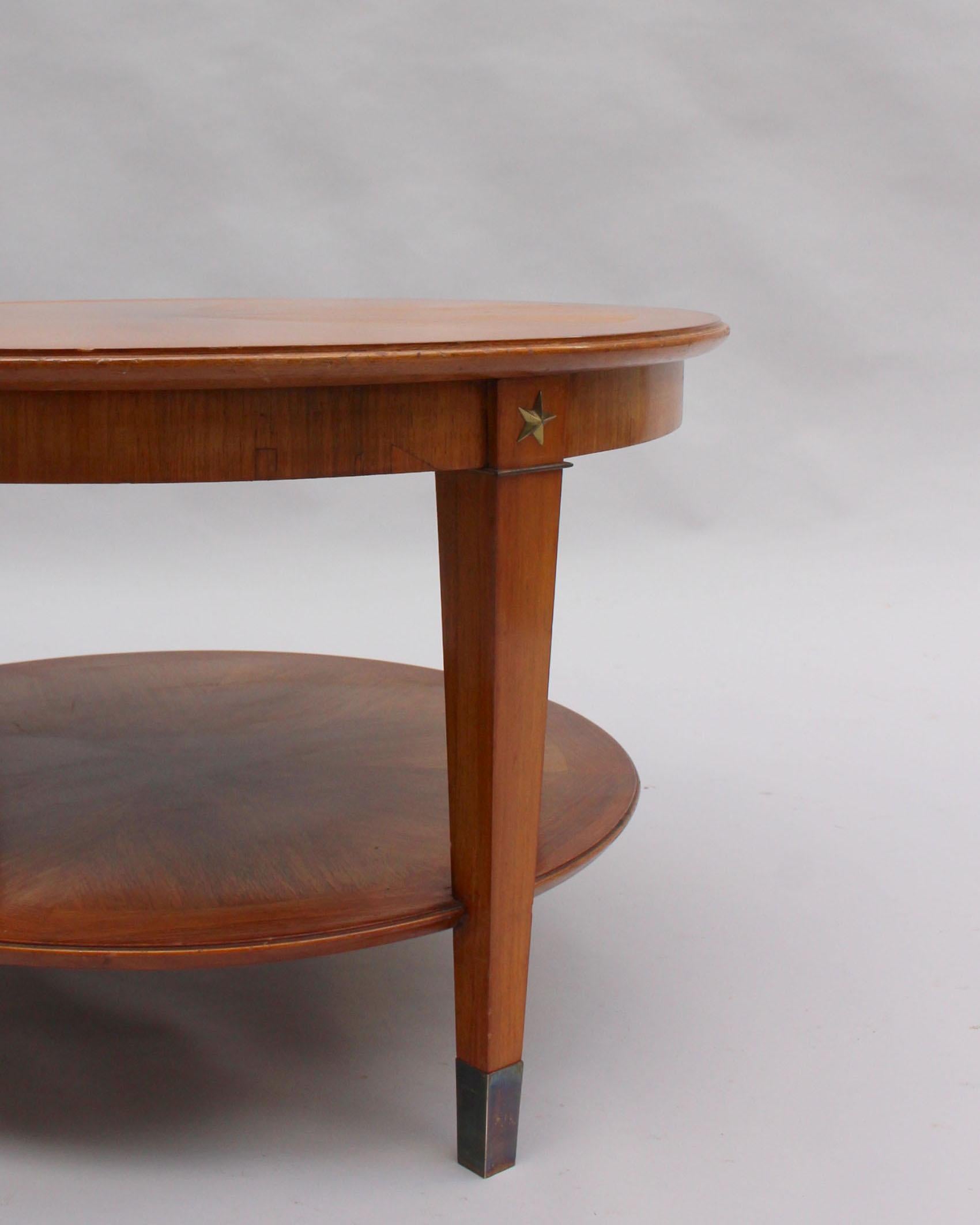 Guéridon à deux étages Art Déco français de Dominique en vente 2