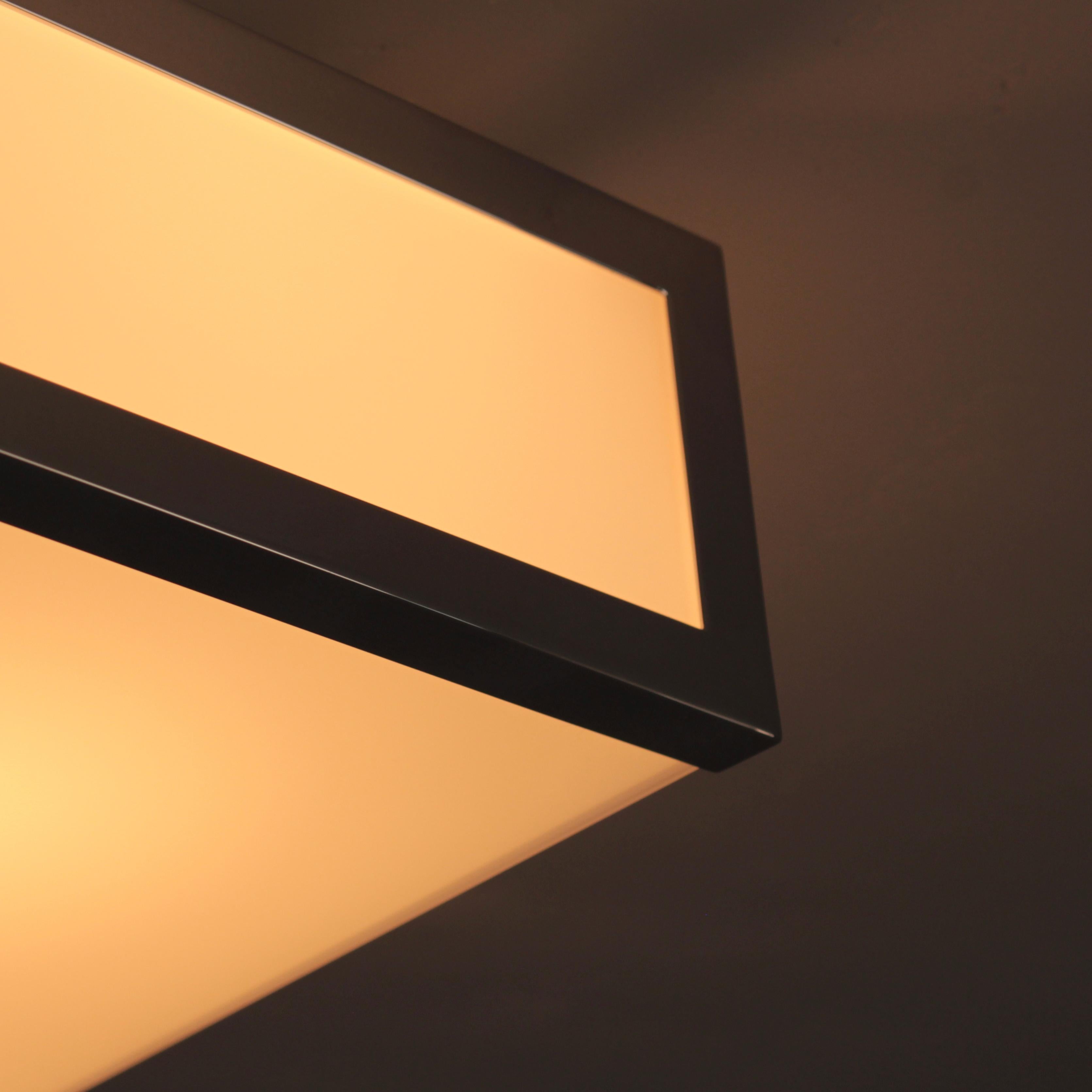 Lampada ad incasso in vetro bianco e cromo di Perzel in stile Art Deco francese in vendita 5