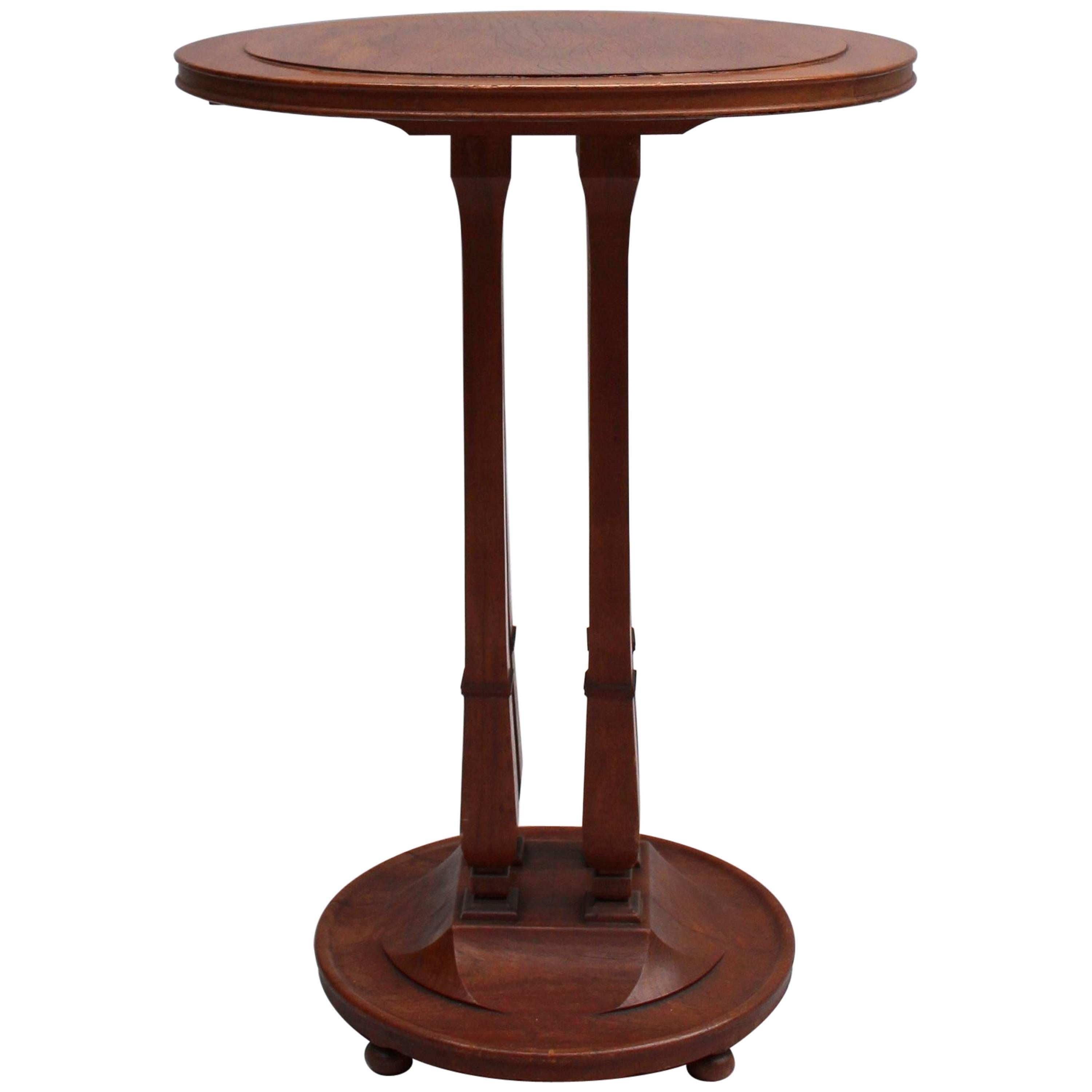 Fine French Art Nouveau - Art Deco Walnut Gueridon by Tony Selmersheim