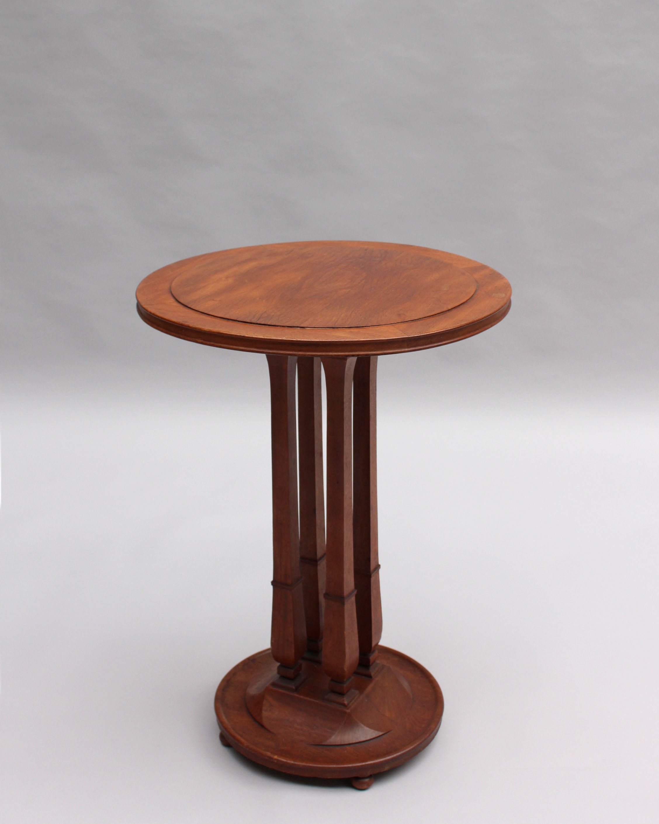 Fine French Art Nouveau - Art Deco Walnut Gueridon by Tony Selmersheim