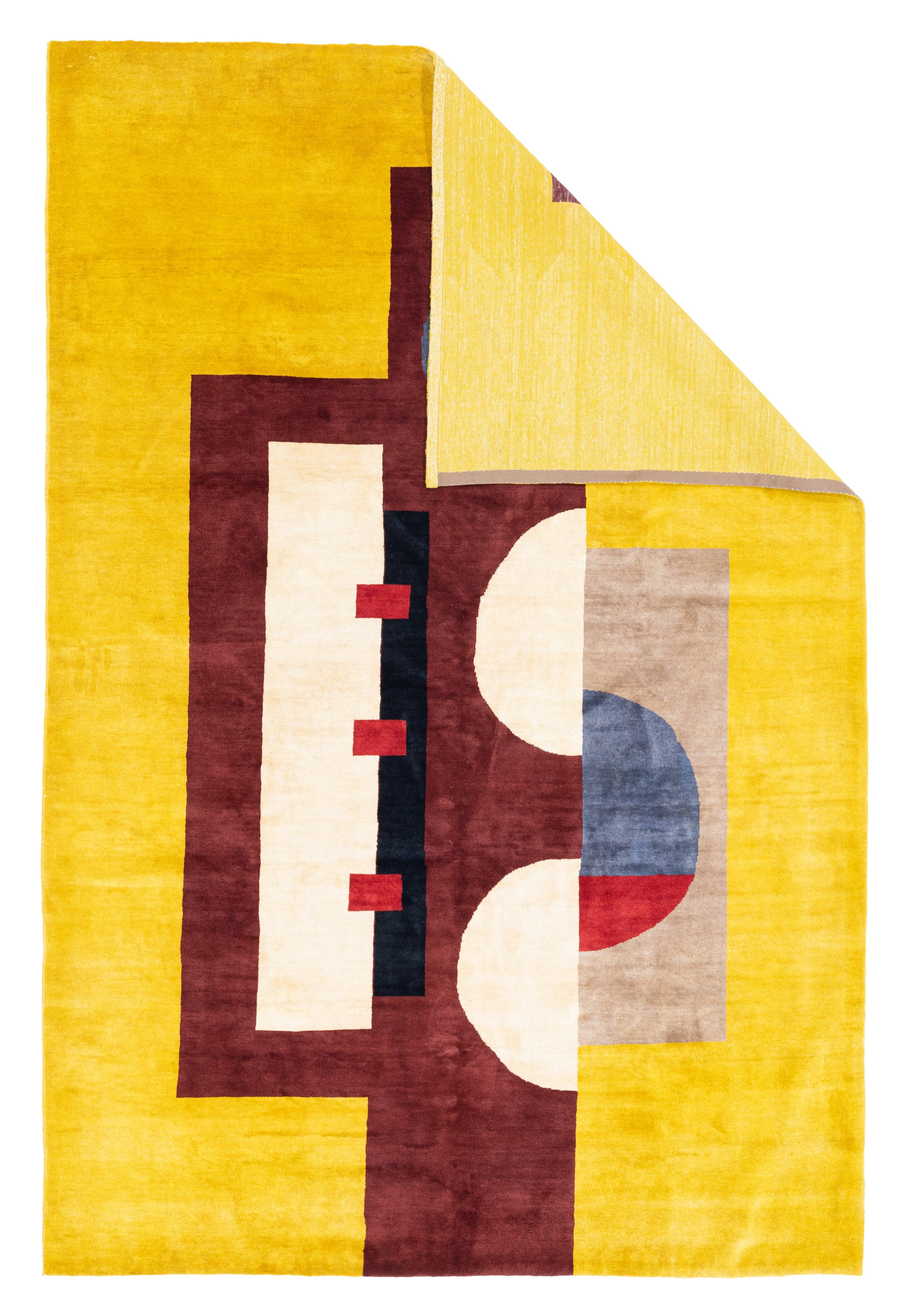 Tappeto dal design artistico francese ispirato a Fernand Lager 6'7