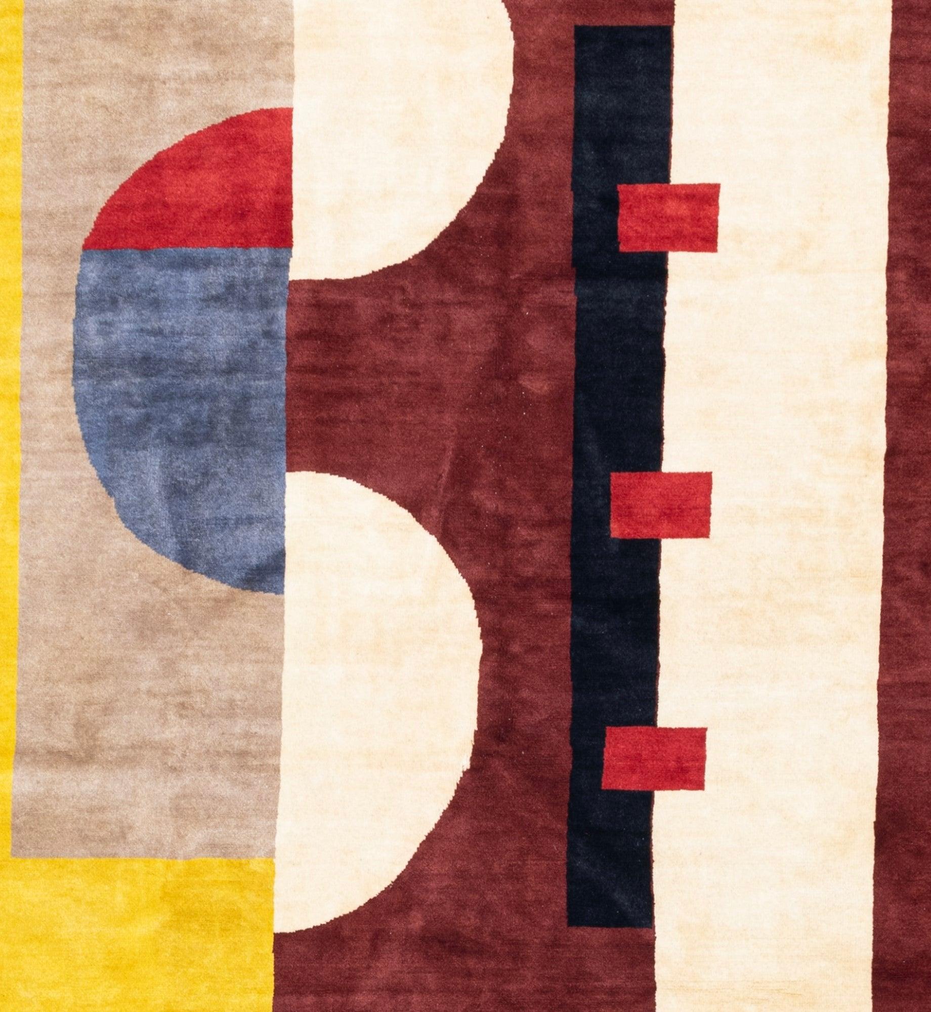 Francese Tappeto di design artistico francese ispirato a Fernand Lager 6'7