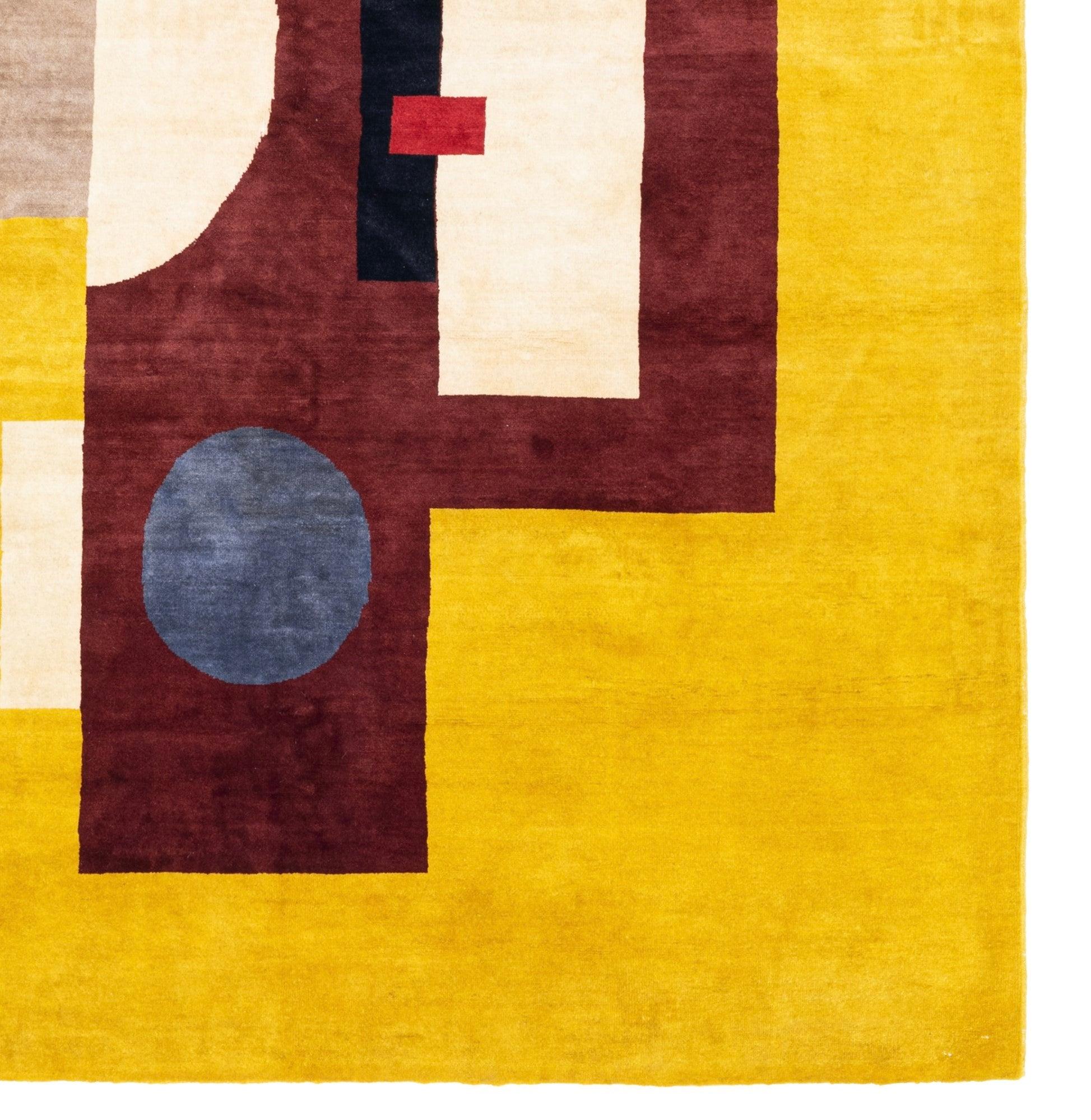 Tappeto di design artistico francese ispirato a Fernand Lager 6'7