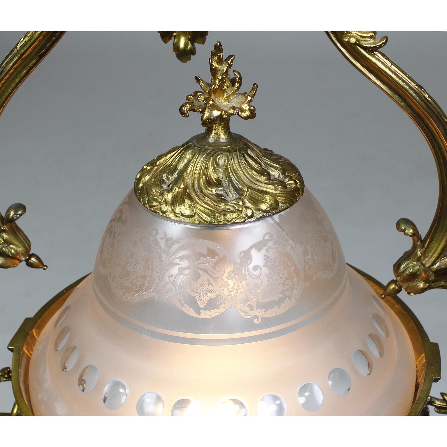 Fine French Belle Époque early 20th Century Neoclassical Style Dragon Chandelier For Sale 4