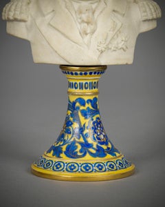 Fine French Biscuit Bust of Louis 18th, Dated 1849