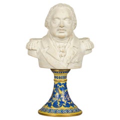 Fine French Biscuit Bust of Louis 18th, Dated 1849