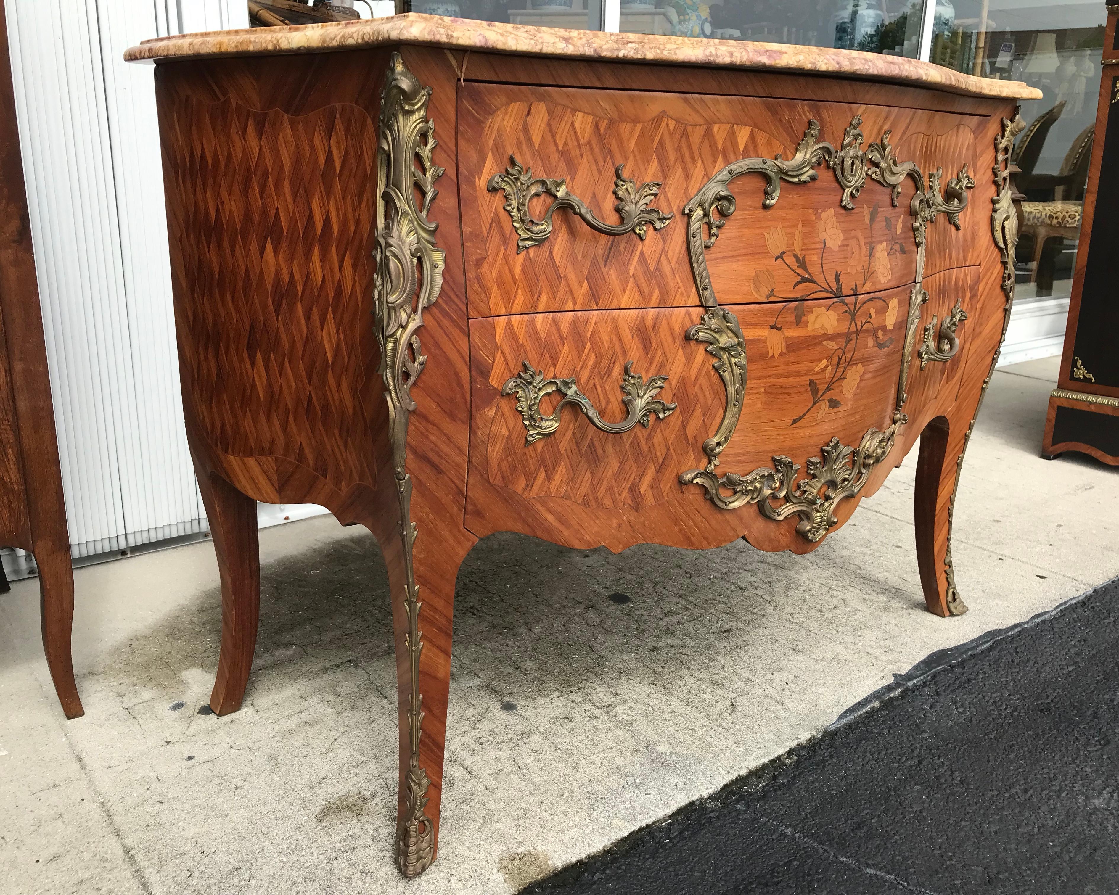 Inlay Fine French Bombe' Commode