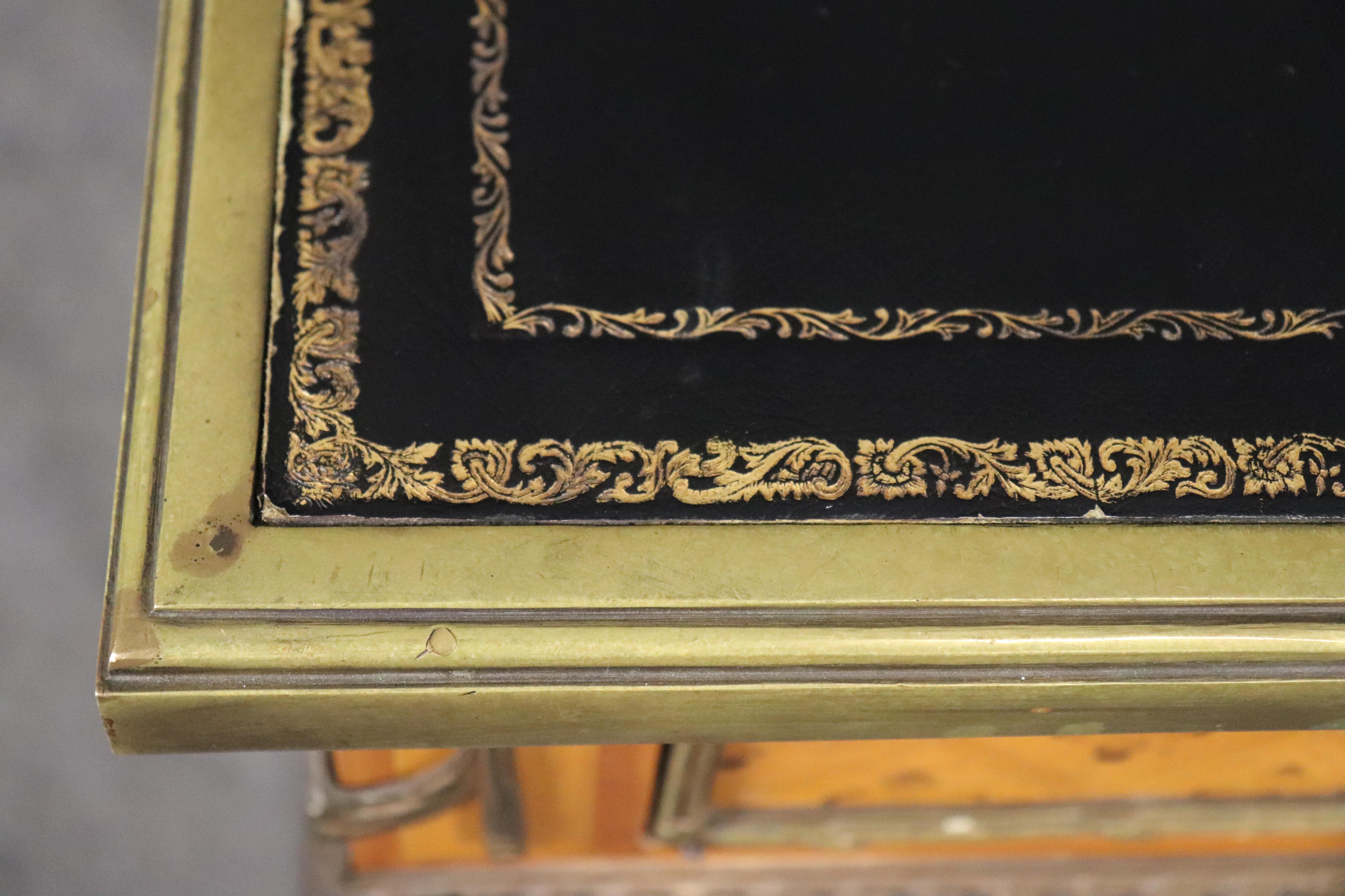 Fine French Bronze Mounted Leather Top French Directoire Bureau Plat Desk For Sale 6