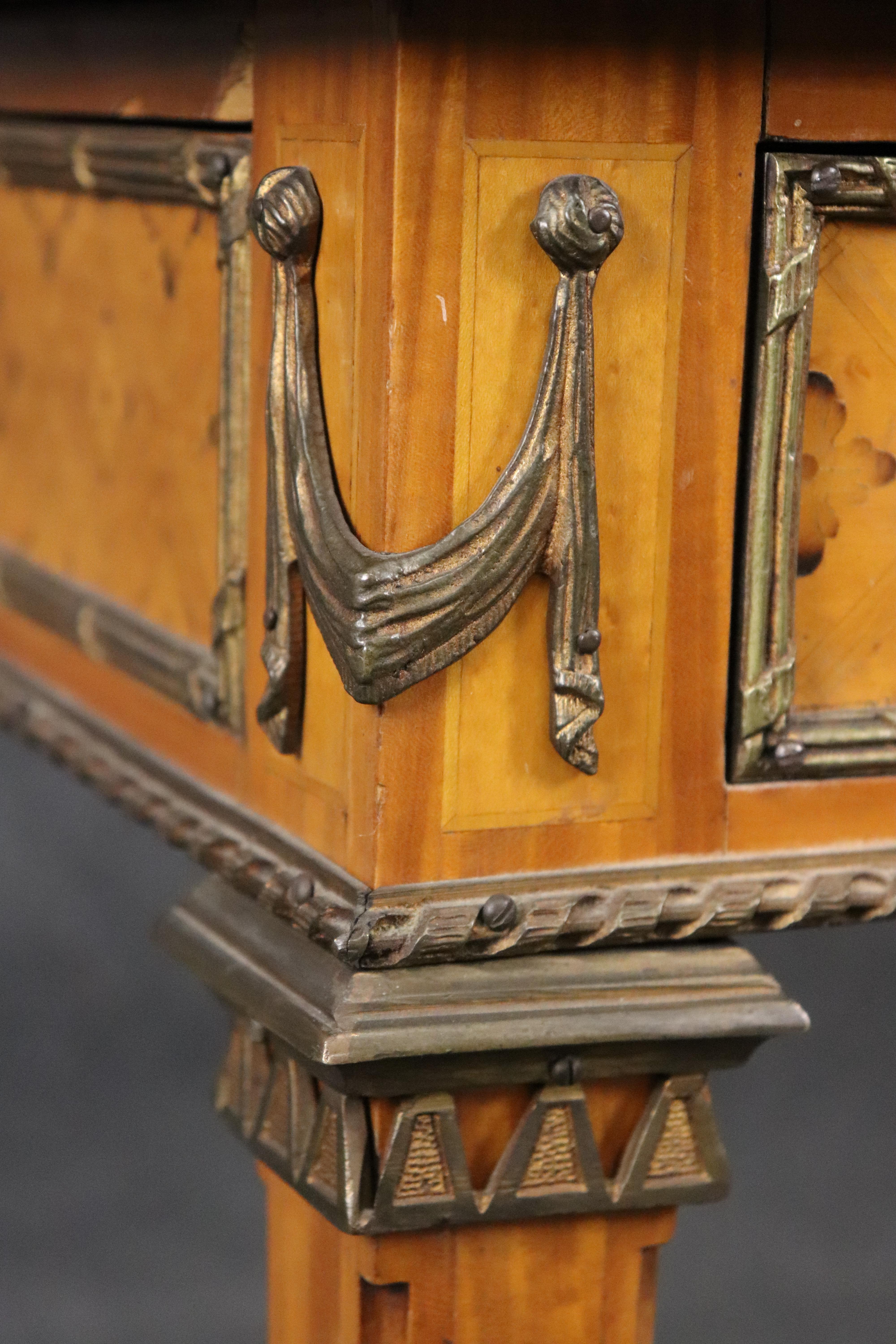 Fine French Bronze Mounted Leather Top French Directoire Bureau Plat Desk For Sale 2