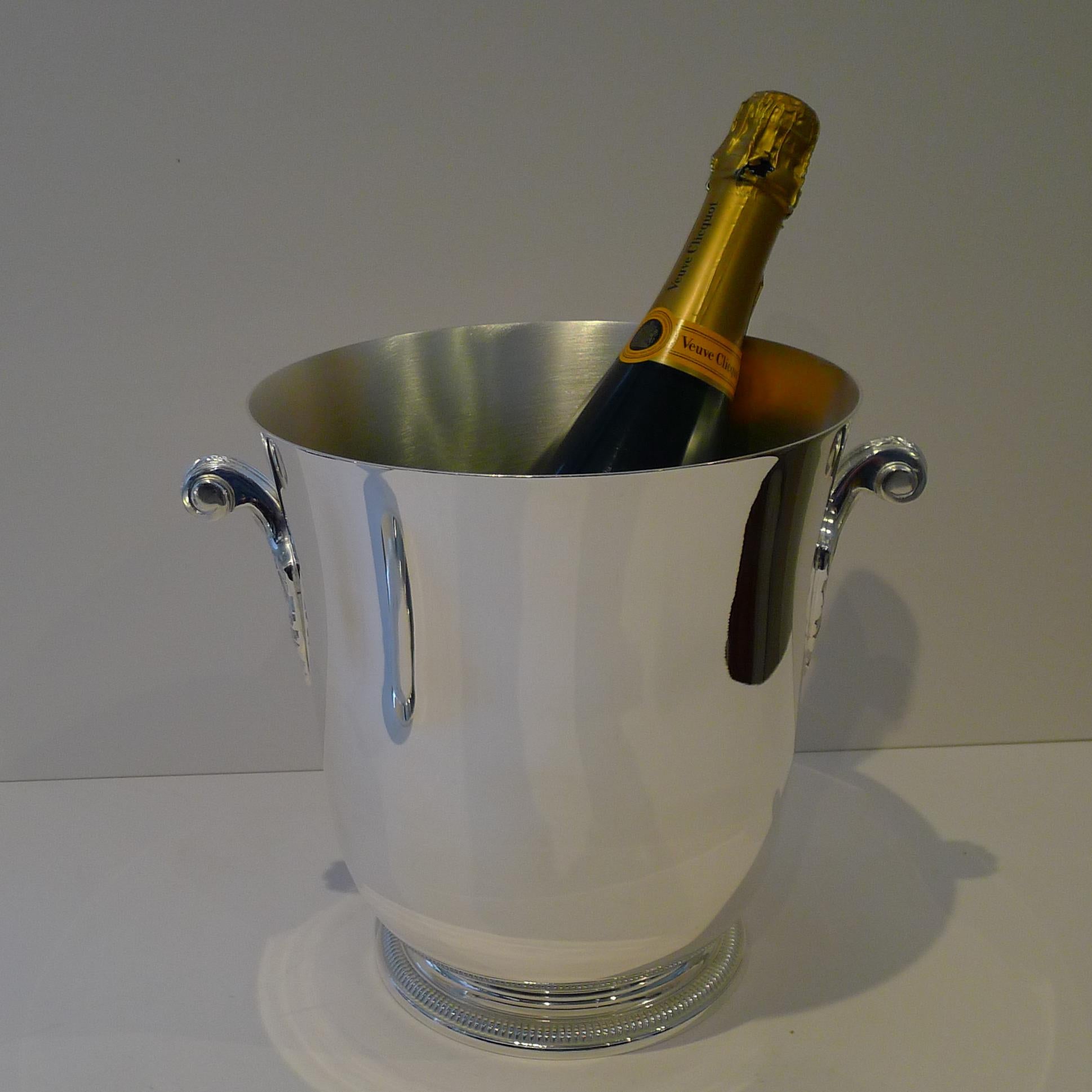 Fine French Champagne Bucket / Wine Cooler by Ercuis, Paris c.1960 For Sale 4