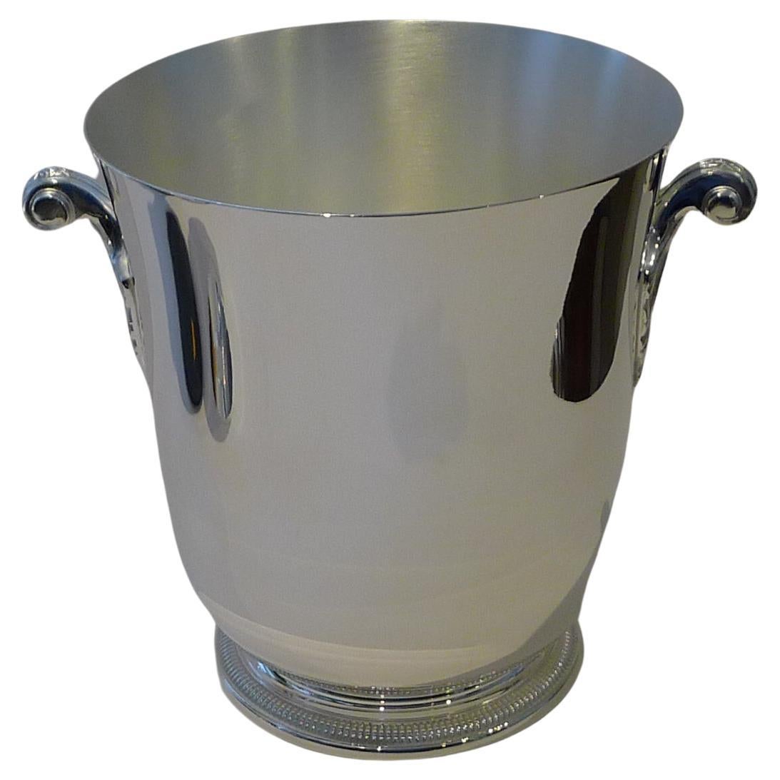 Fine French Champagne Bucket / Wine Cooler by Ercuis, Paris c.1960 For Sale