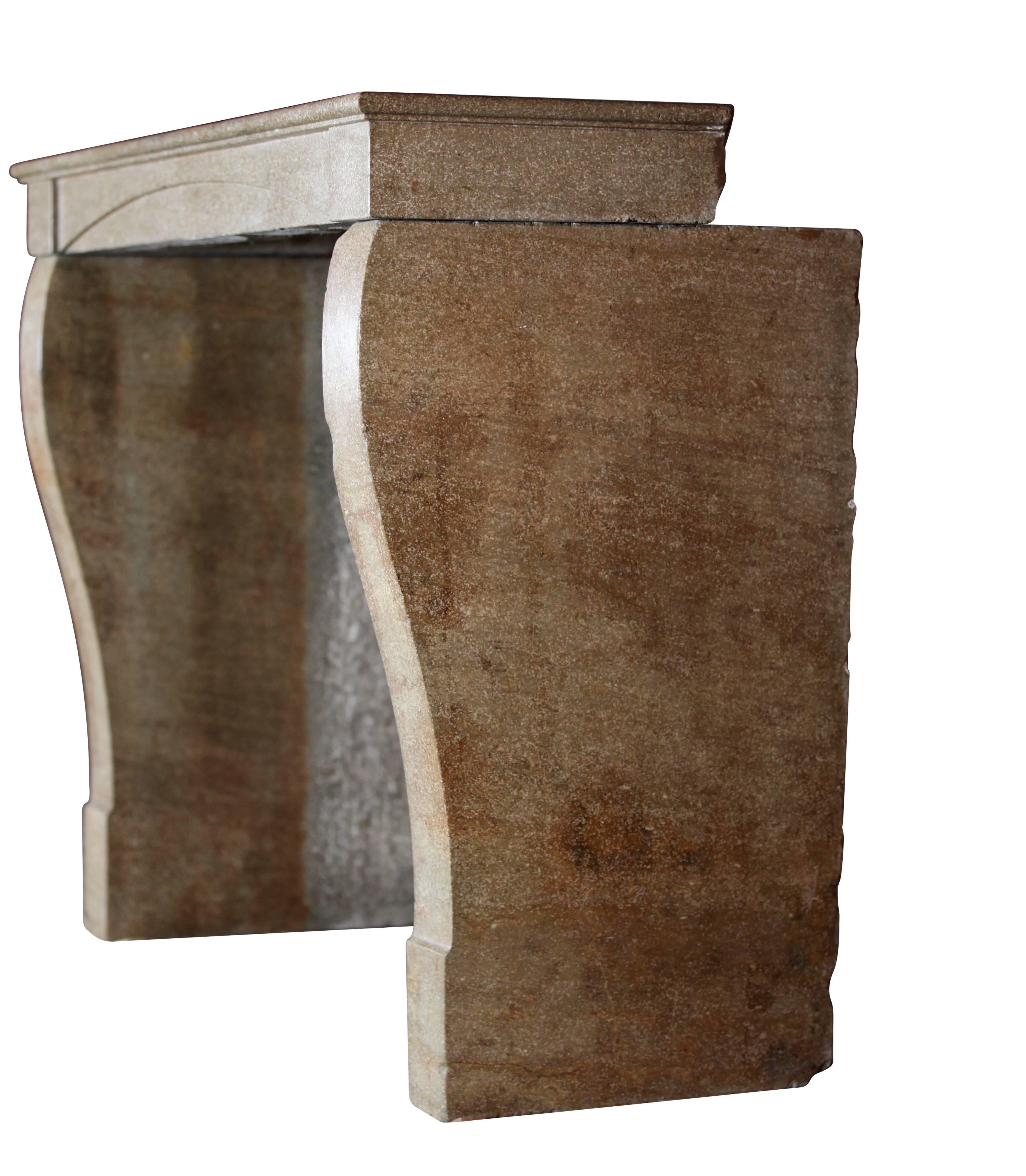 Revestimiento de Chimenea Vintage de Piedra Caliza del País Francés en venta 3
