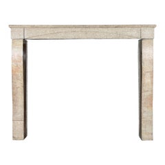 Fine French Country Limestone Antique Fireplace Surround