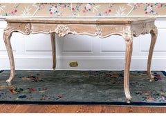 Fine French Country Style Leather Top Writing Table