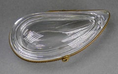Fine French Crystal Muscheln vergoldet Seepferdchen Schmuck Trinket Box
