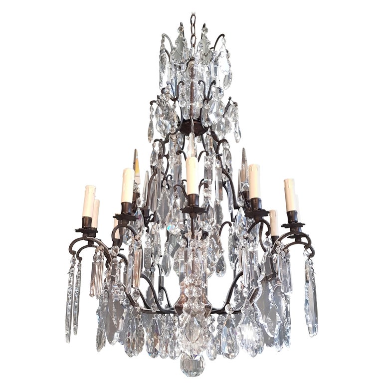 Fine French Crystal Chandelier Ceiling Lamp Lustre Lamp 1