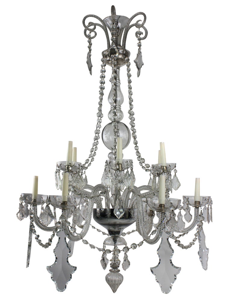 Fine French Cut Glass Chandelier For Sale at 1stDibs