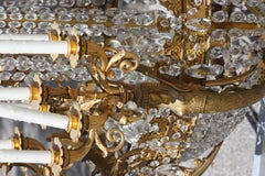 Fine French Empire Ormolu & Cut-GLass Thirty-Five Chandelier