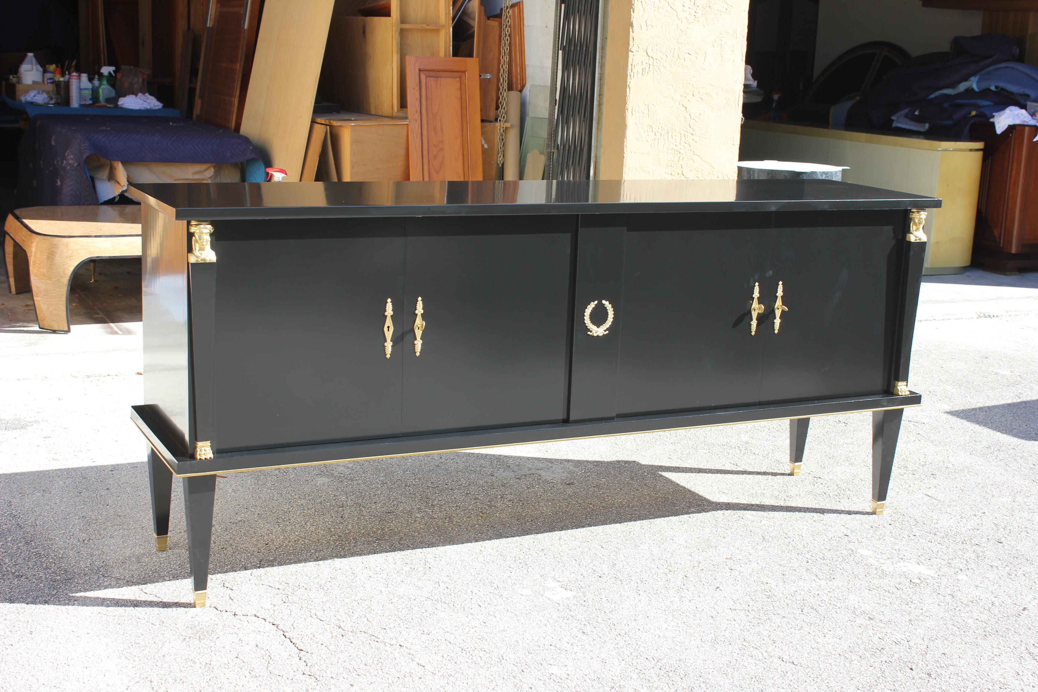 Fine French Empire Style Sideboard or Buffet, circa 1910s In Good Condition In Hialeah, FL