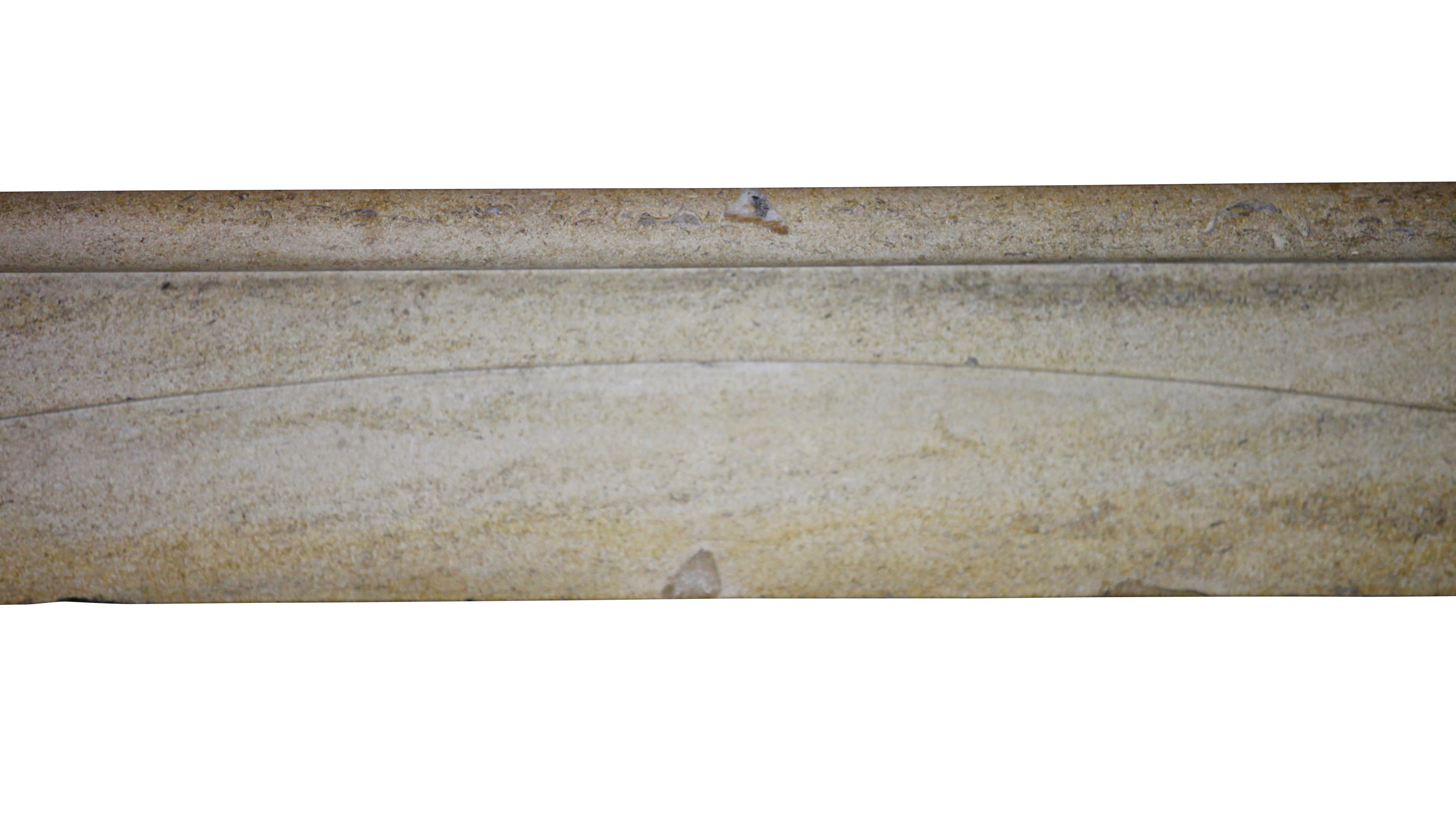 Fine French Fireplace Mantle in Hard Limestone for Modern Interior For Sale 2