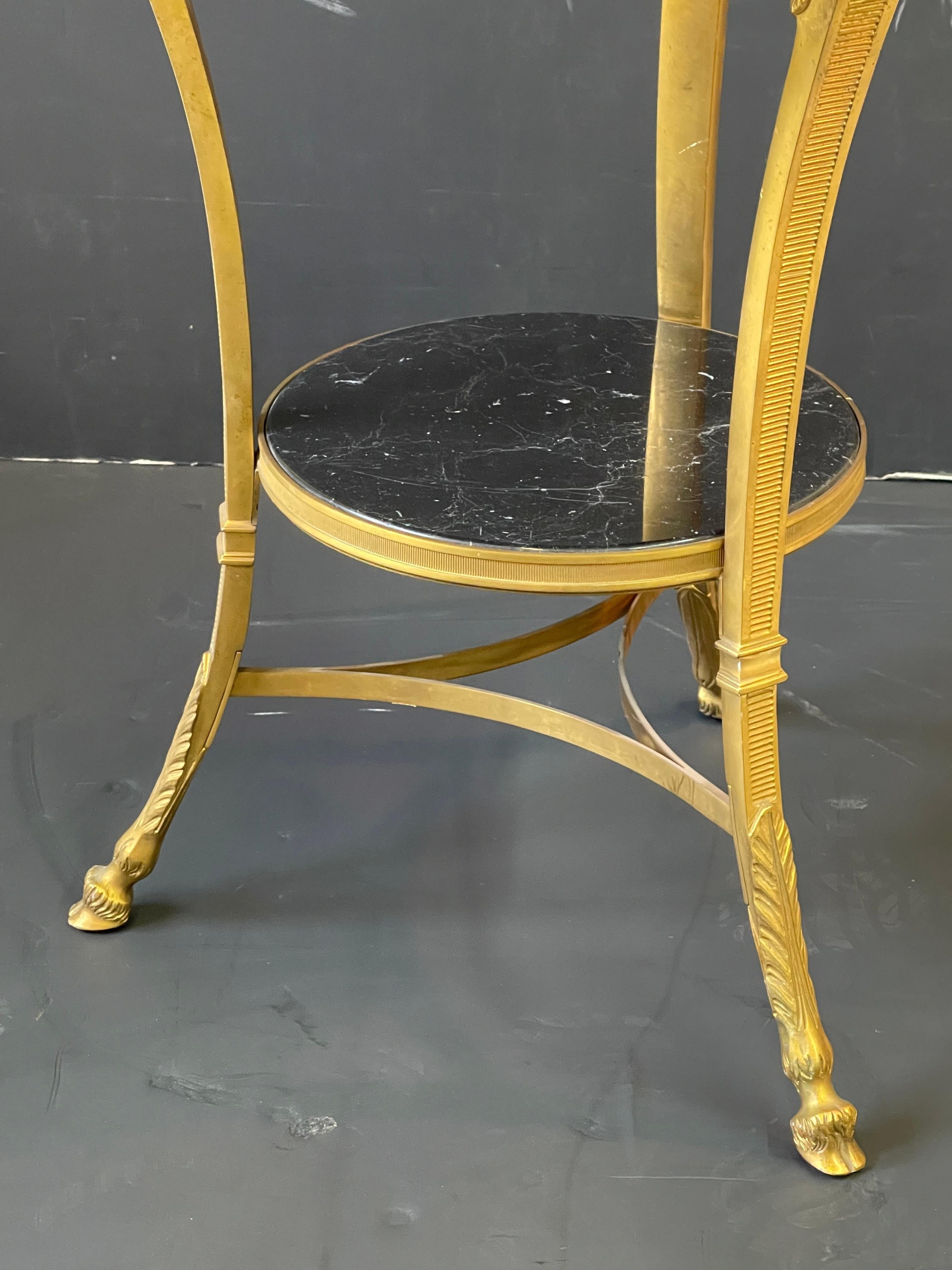 Fine French Gilt Bronze and Marble Gueridon For Sale 6