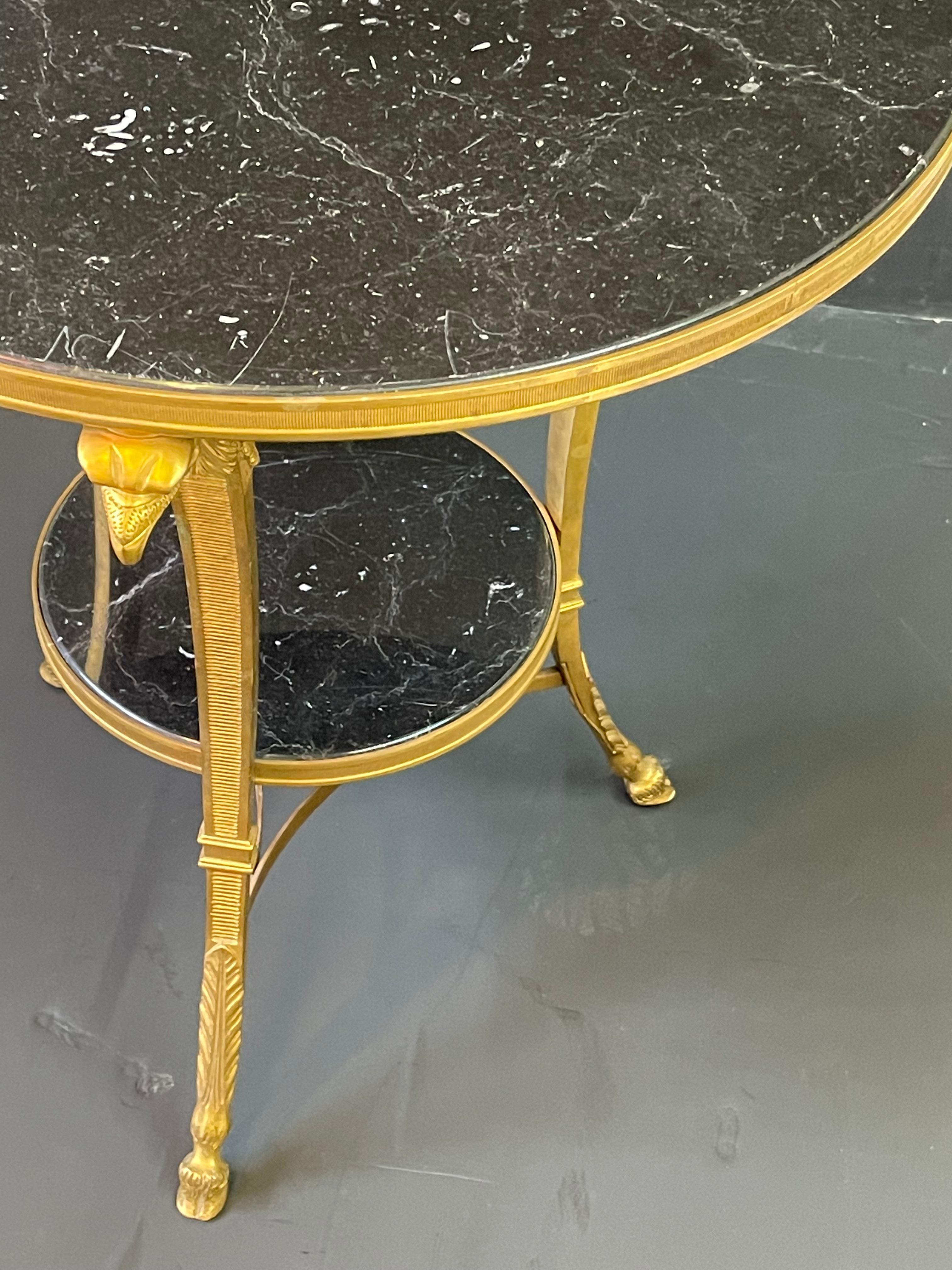 Fine French Gilt Bronze and Marble Gueridon For Sale 2