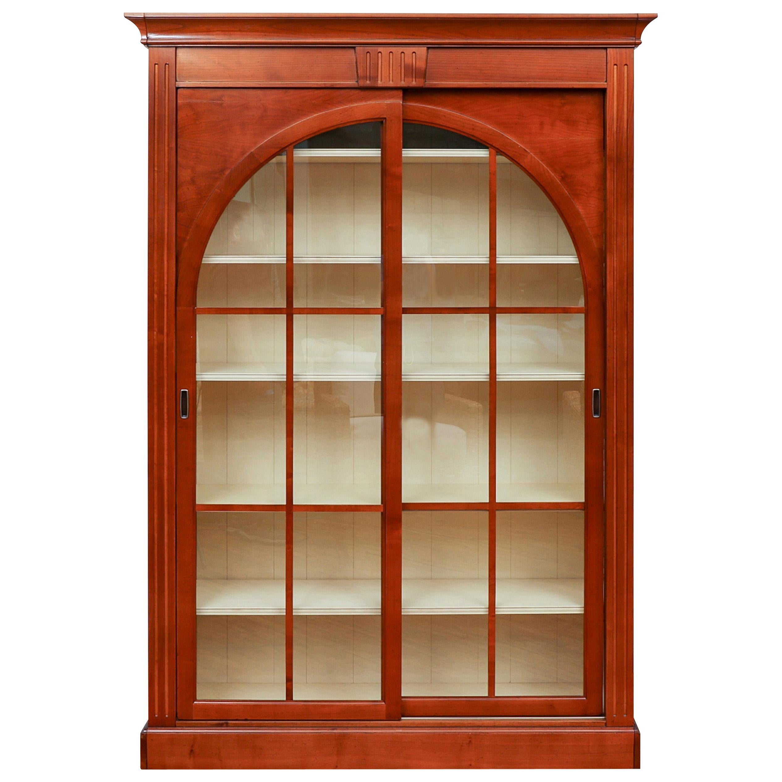 Fine French Handcrafted Fruitwood Display Cabinet