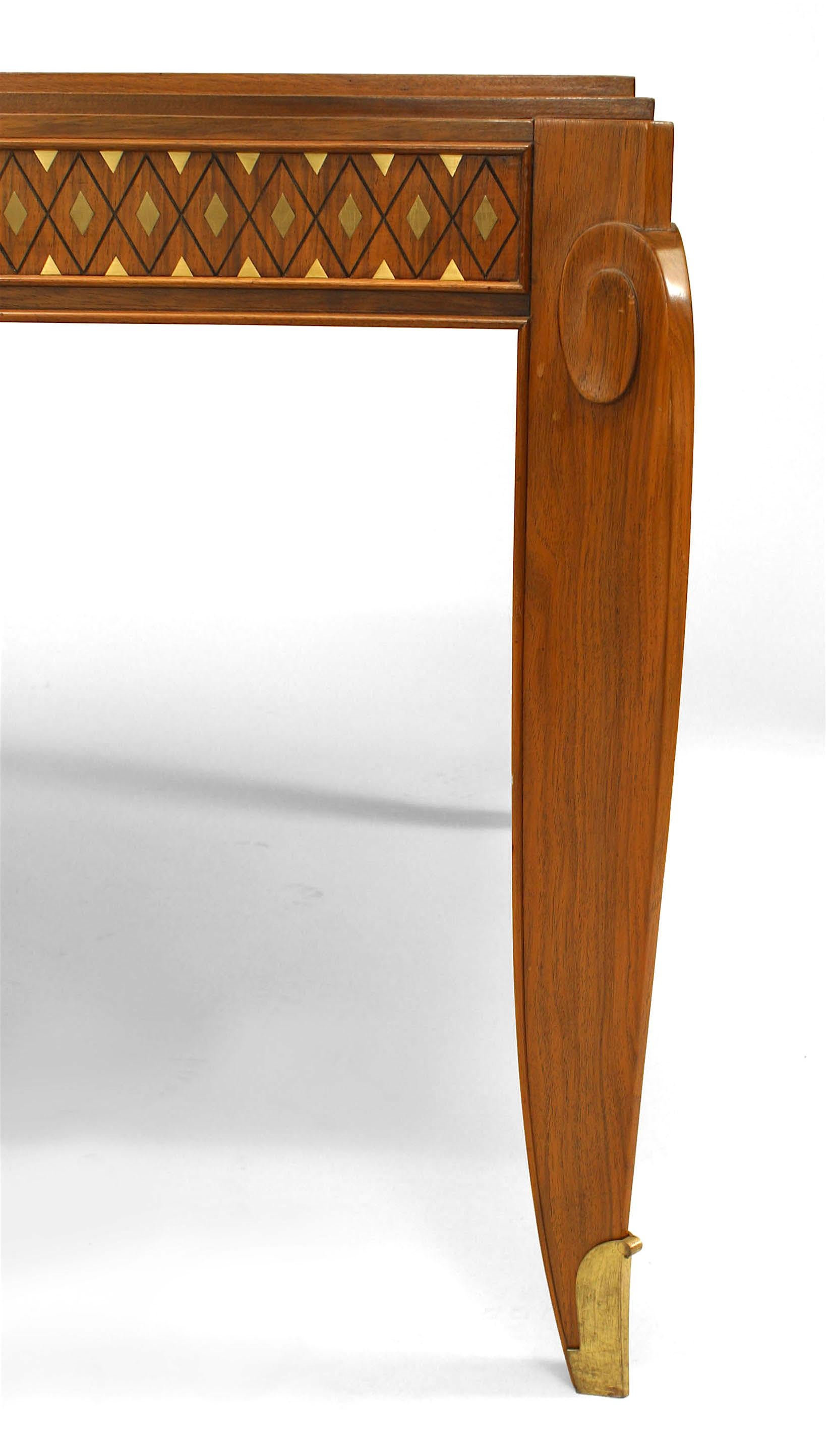 Jean Pascaud French Mid-Century Rosewood Palisander Dining Table In Good Condition For Sale In New York, NY