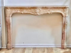 Fine French Limestone Mantelpiece, 18th Century, c, 1745