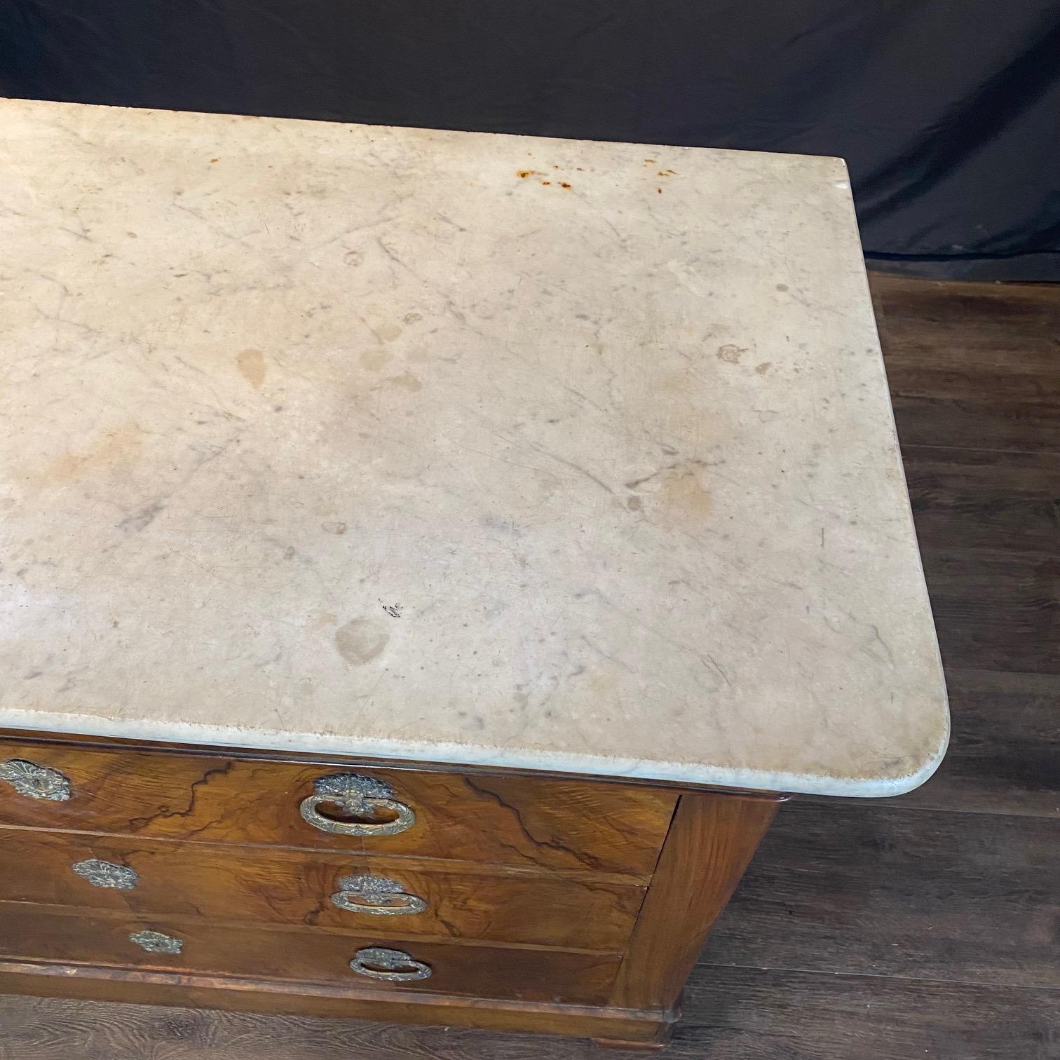 Fine French Louis Philippe 19th Century Marble Top Commode For Sale 9