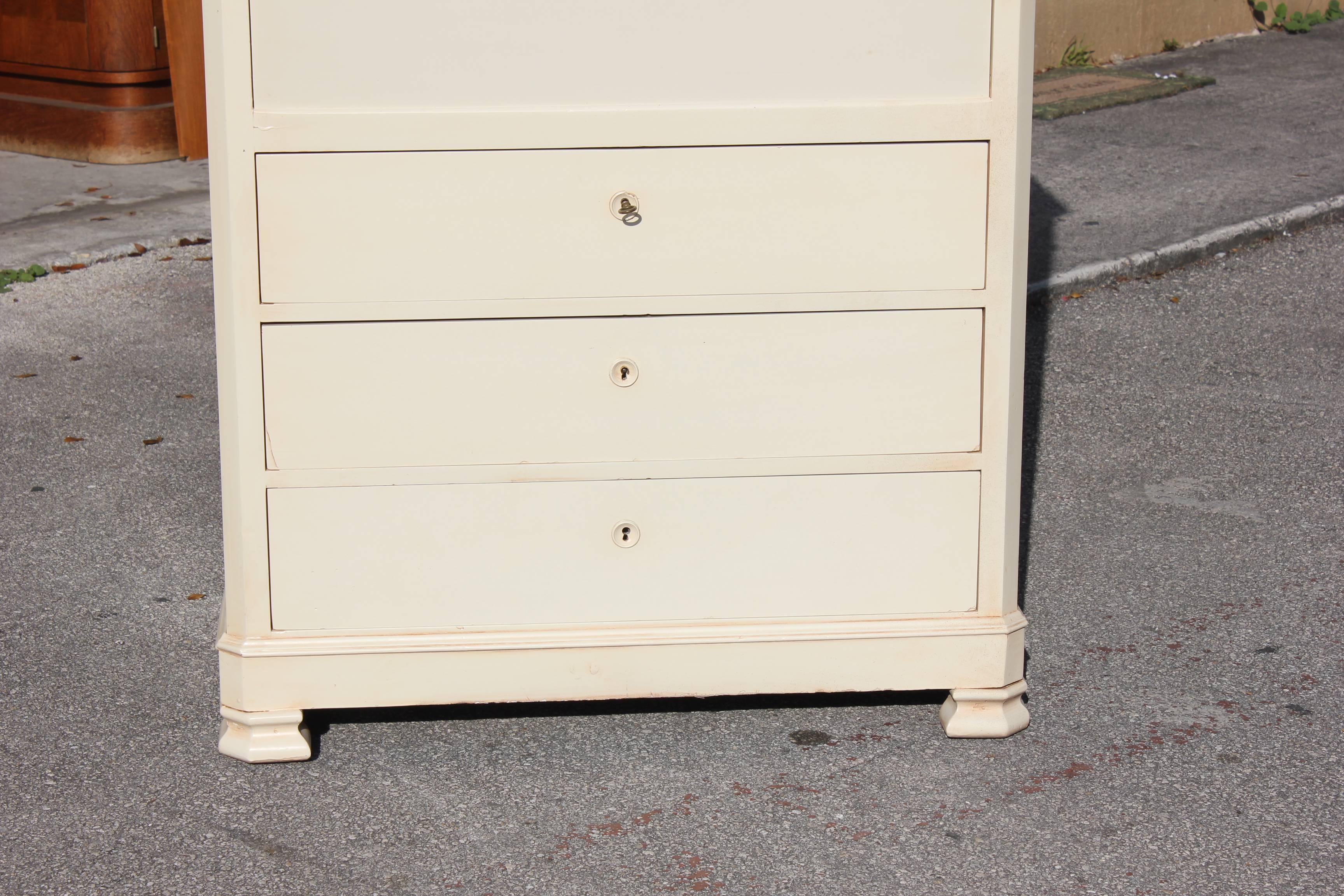 Fine French Louis Philippe Period Painted Secretary, circa 1890s 5