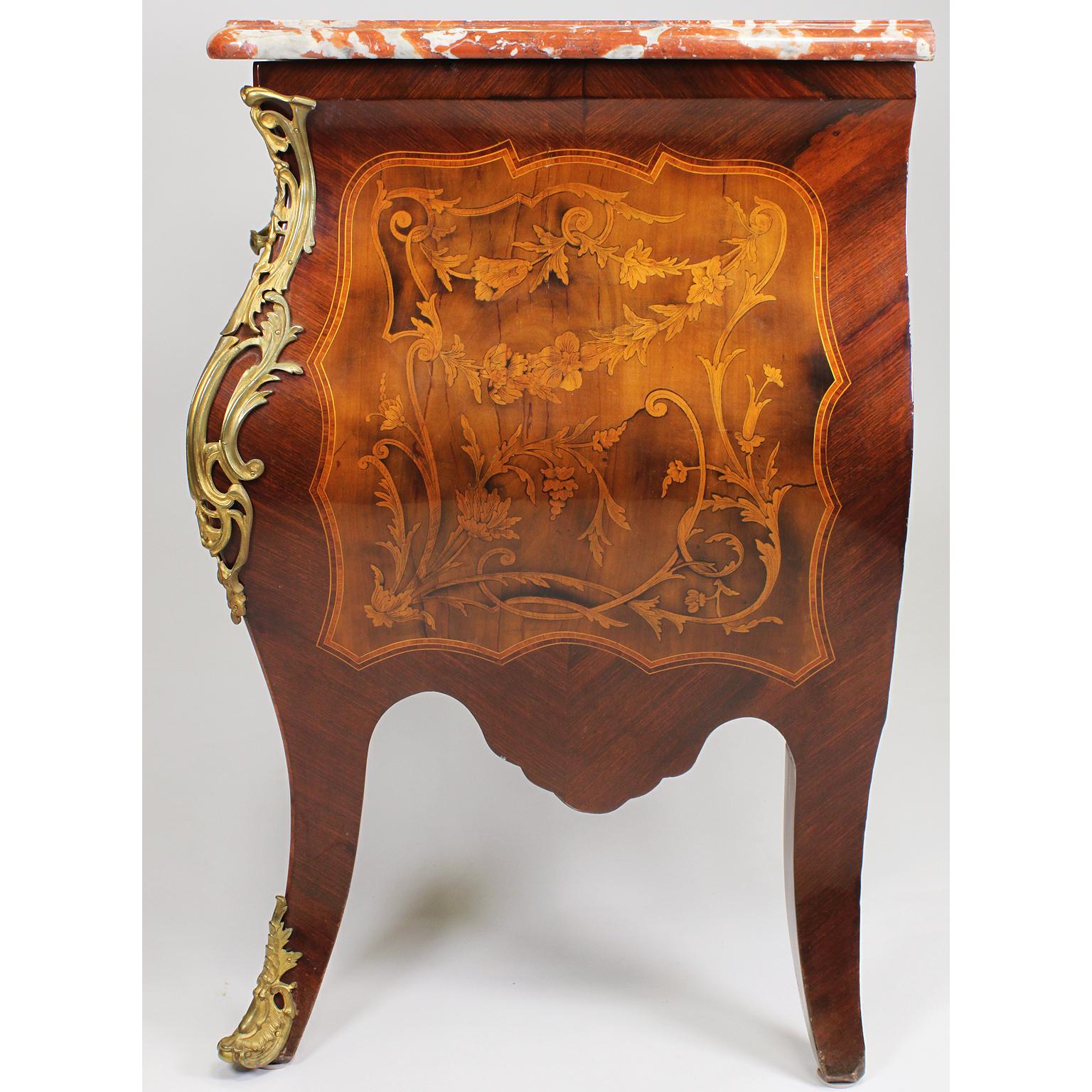 Fine French Louis XV Style Gilt-Bronze & Marquetry Chinoiserie Marquetry Commode For Sale 1