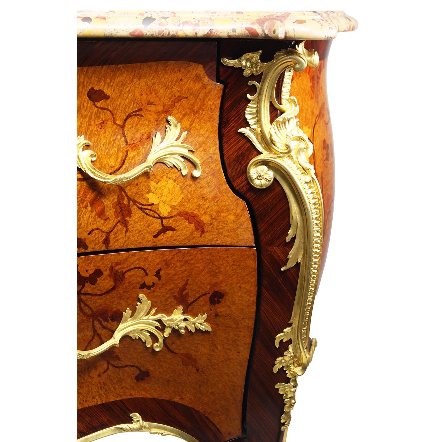 Fine French Louis XV Style Ormolu-Mounted Bombe Commode Attr. to François Linke For Sale 4