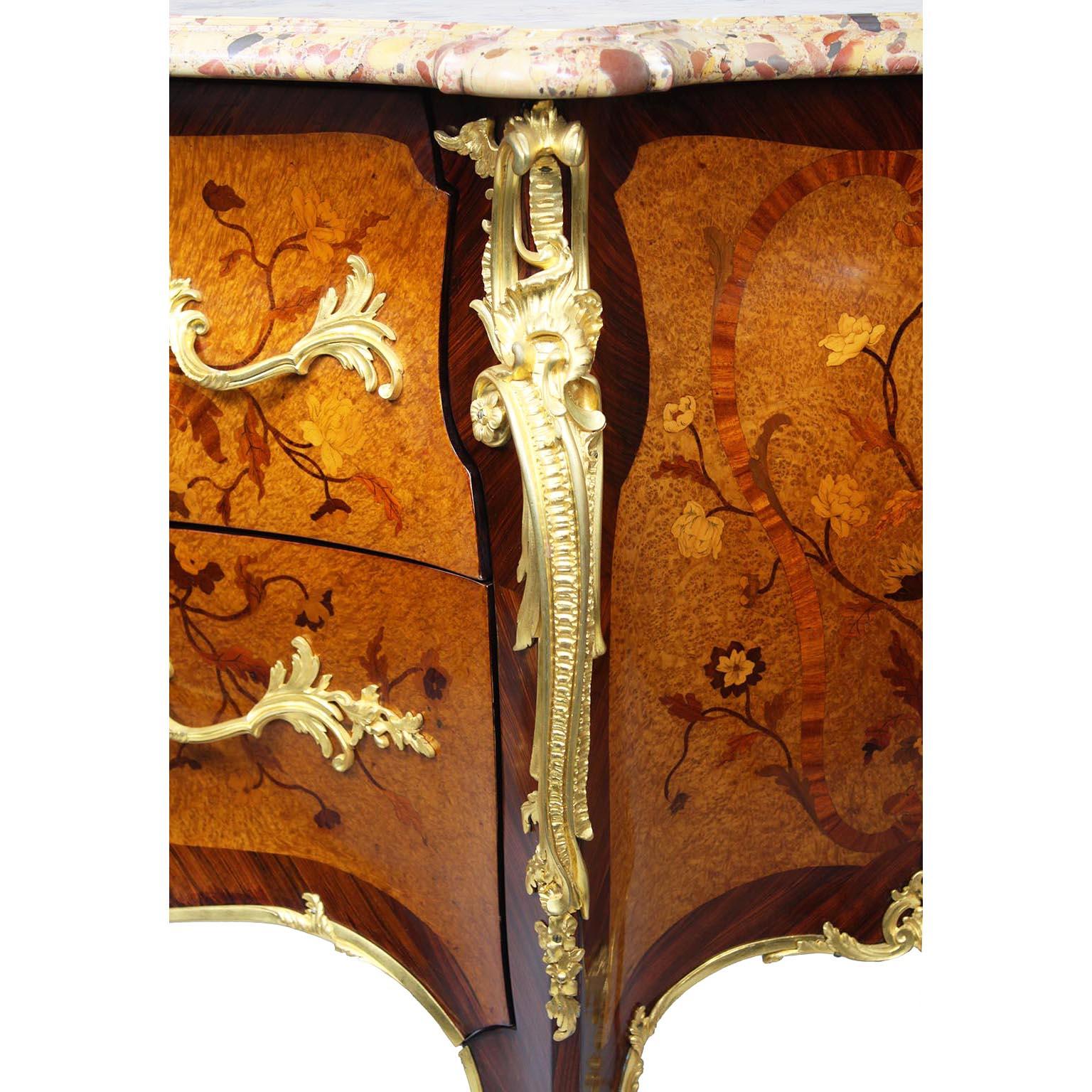 Fine French Louis XV Style Ormolu-Mounted Bombe Commode Attr. to François Linke For Sale 5