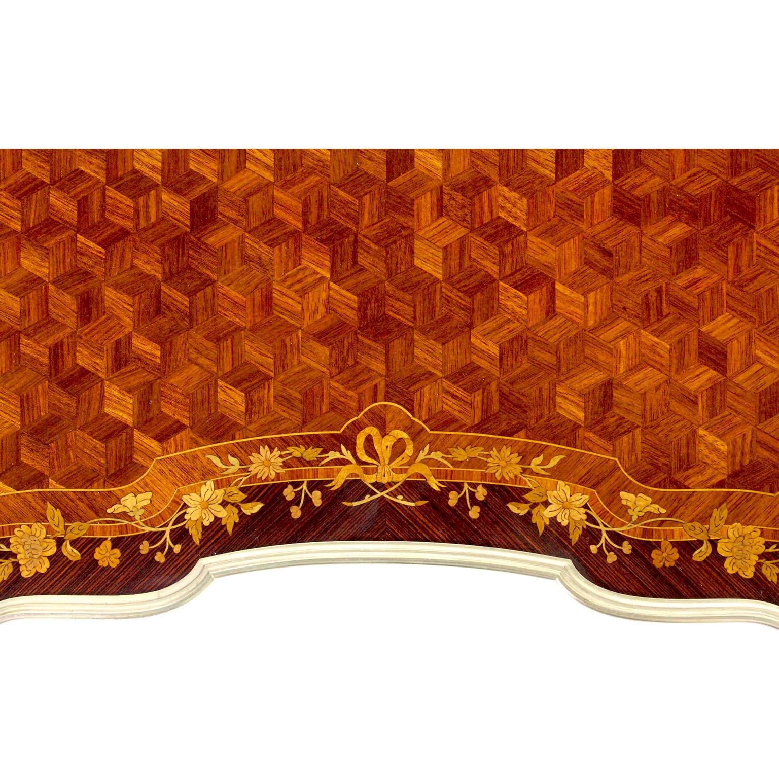 Französischer Beistelltisch im Louis-XV-Stil mit Goldbronze-Intarsien von Franois Linke im Angebot 2