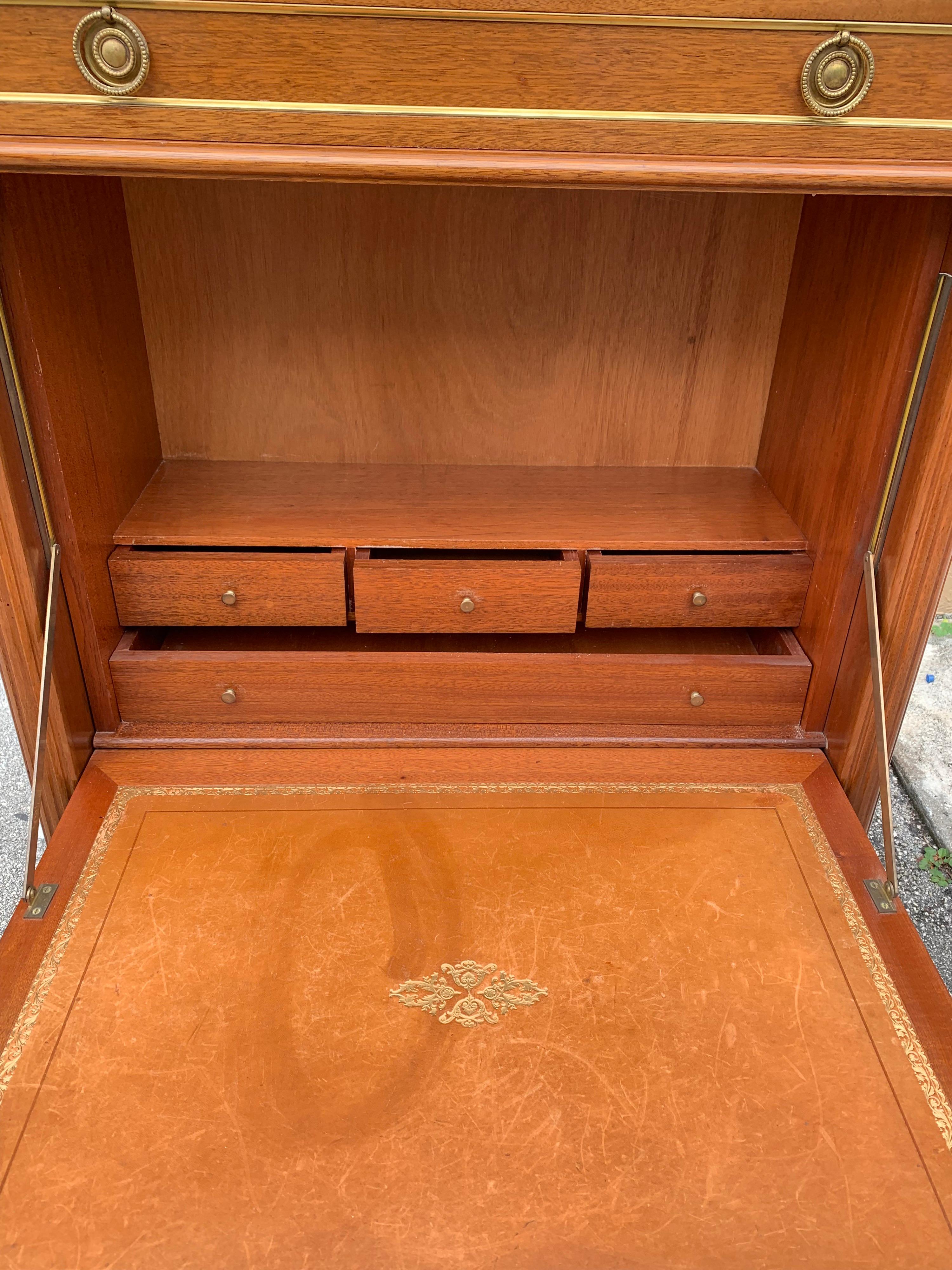 Early 20th Century Fine French Louis XVI Antique Mahogany Secretaires Desk, 1910s